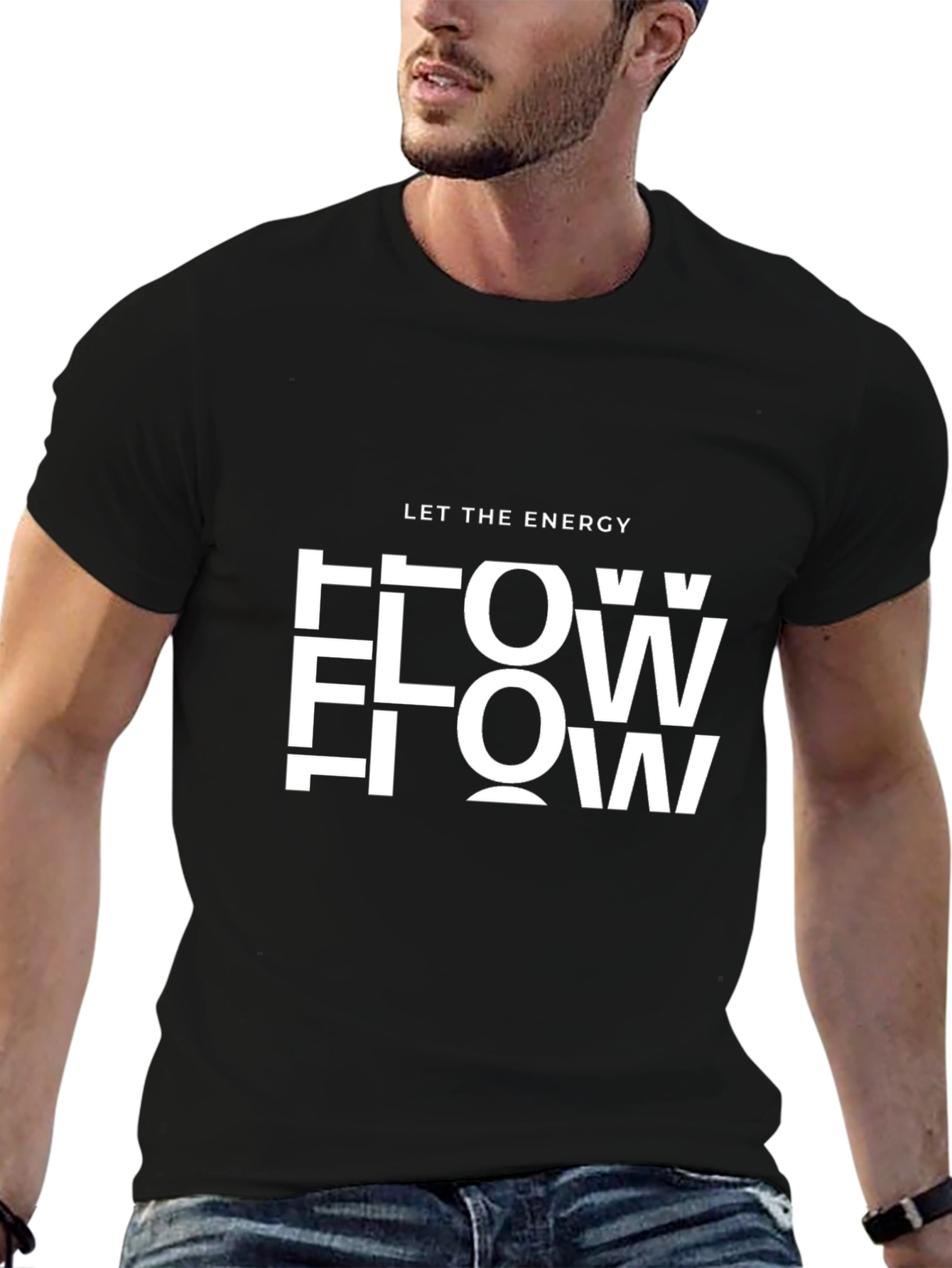Black Energy Flow Graphic Tee - Comfort Fit view 6