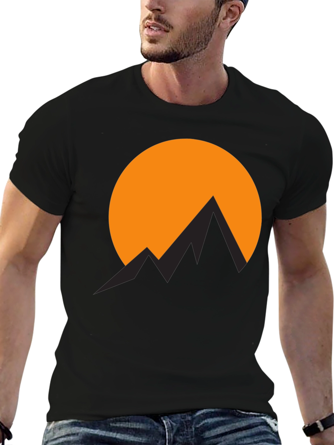 Black Mountain Sunset Graphic T-Shirt - Adventure Awaits view 6