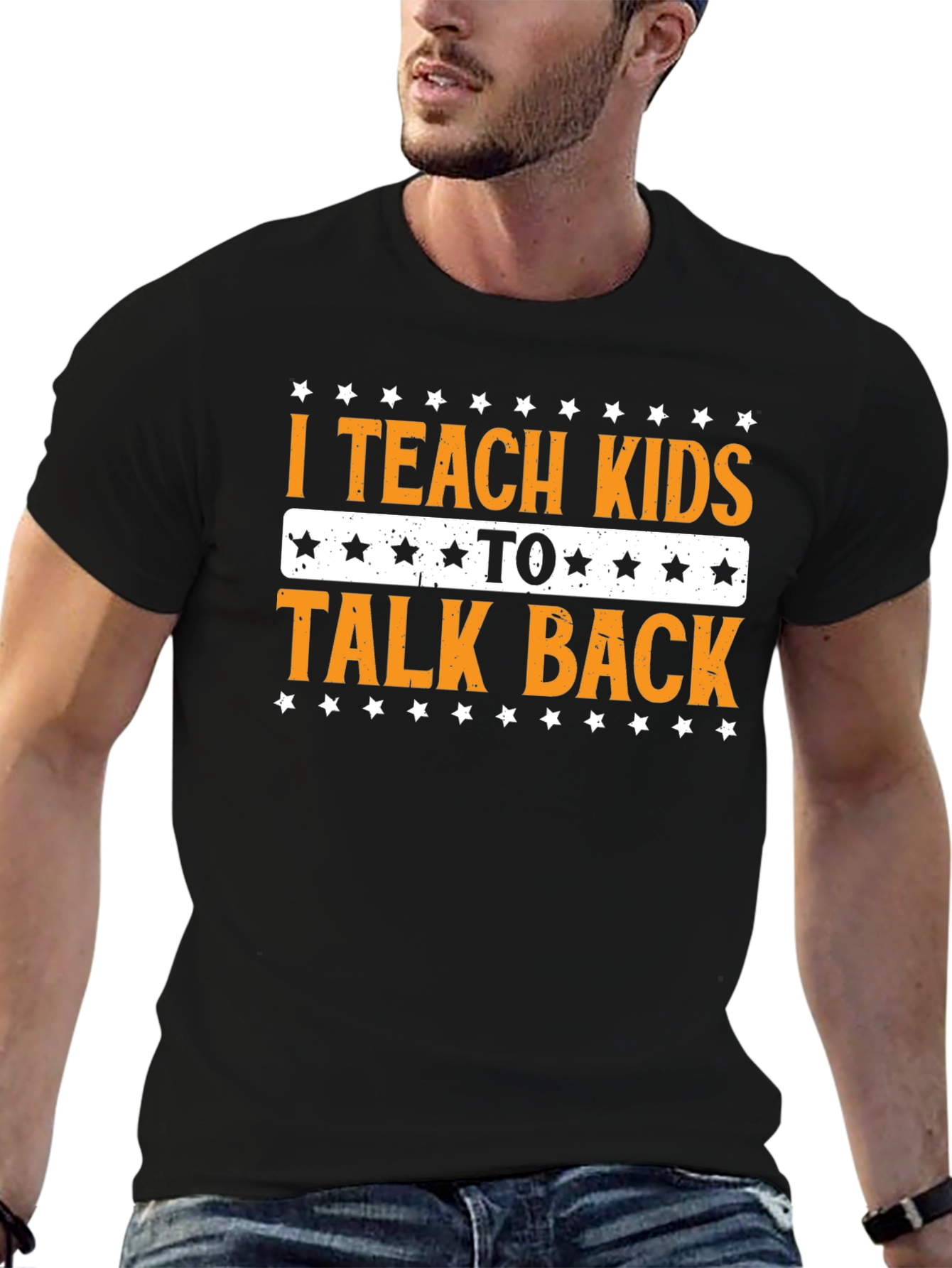 Black I Teach Kids To Talk Back T-Shirt Funny Teacher view 6
