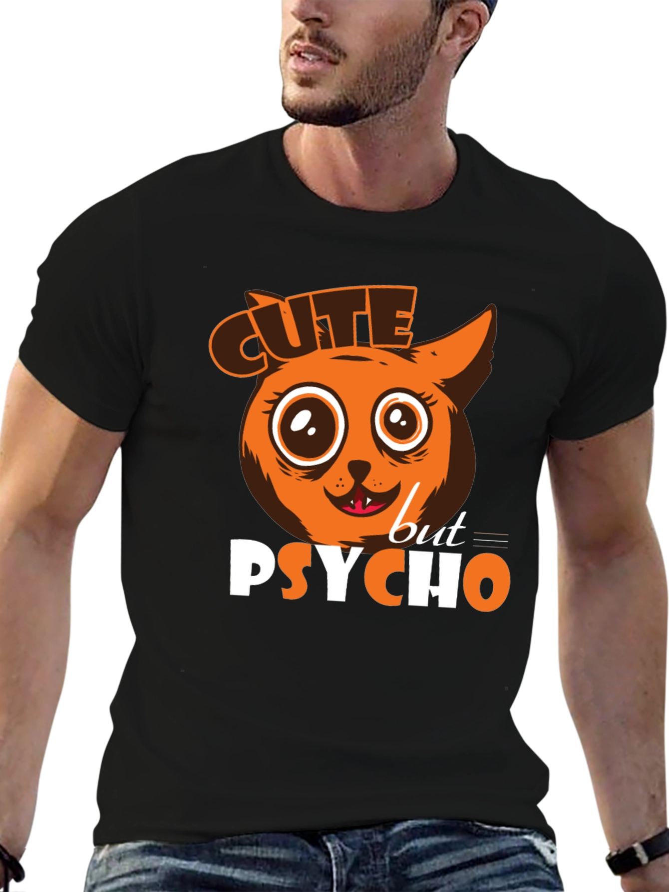 Black Cute But Psycho T-Shirt view 6