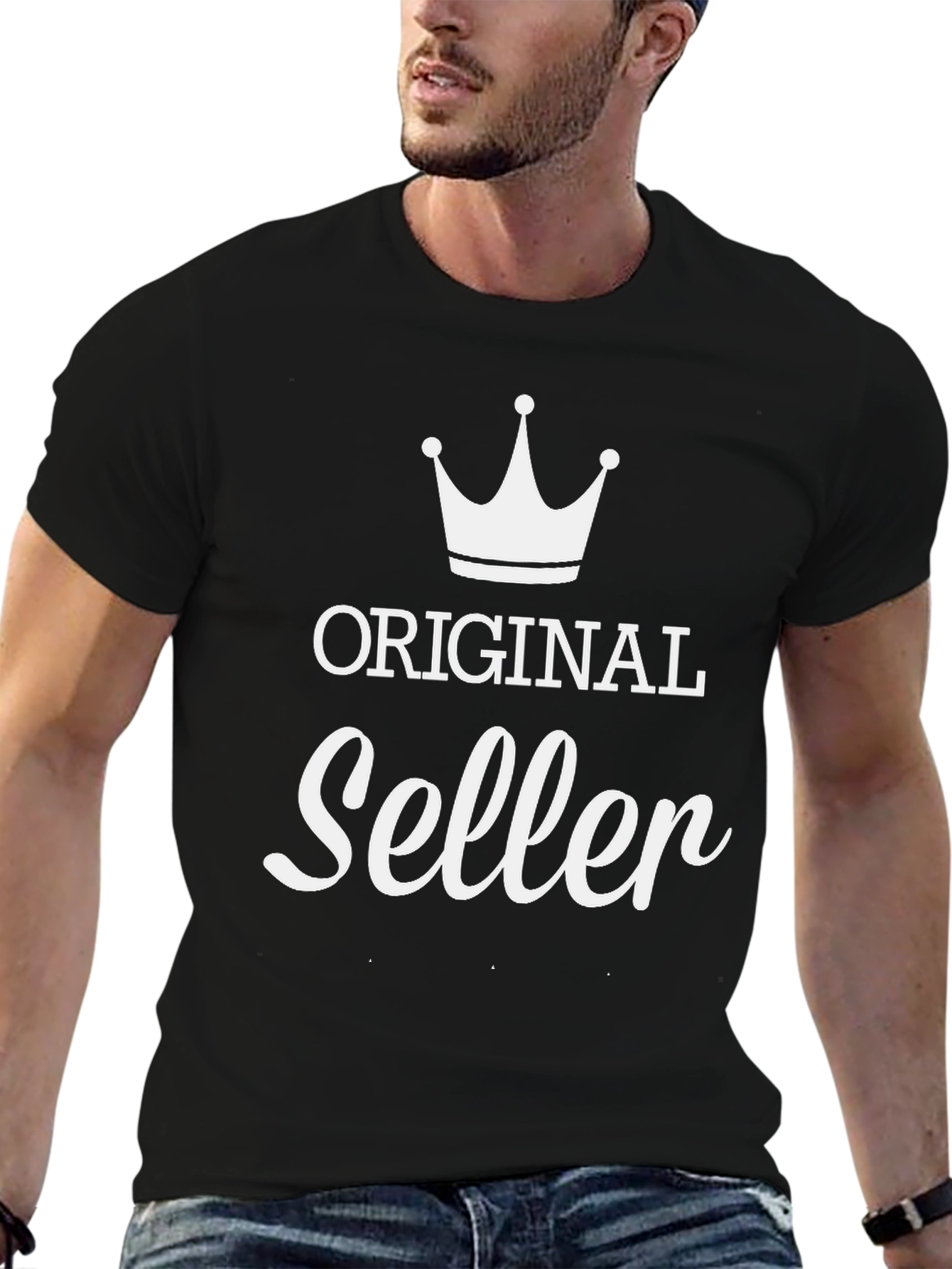 Black Original Seller Crown Graphic Tee - Stylish Men's T-Shirt view 6