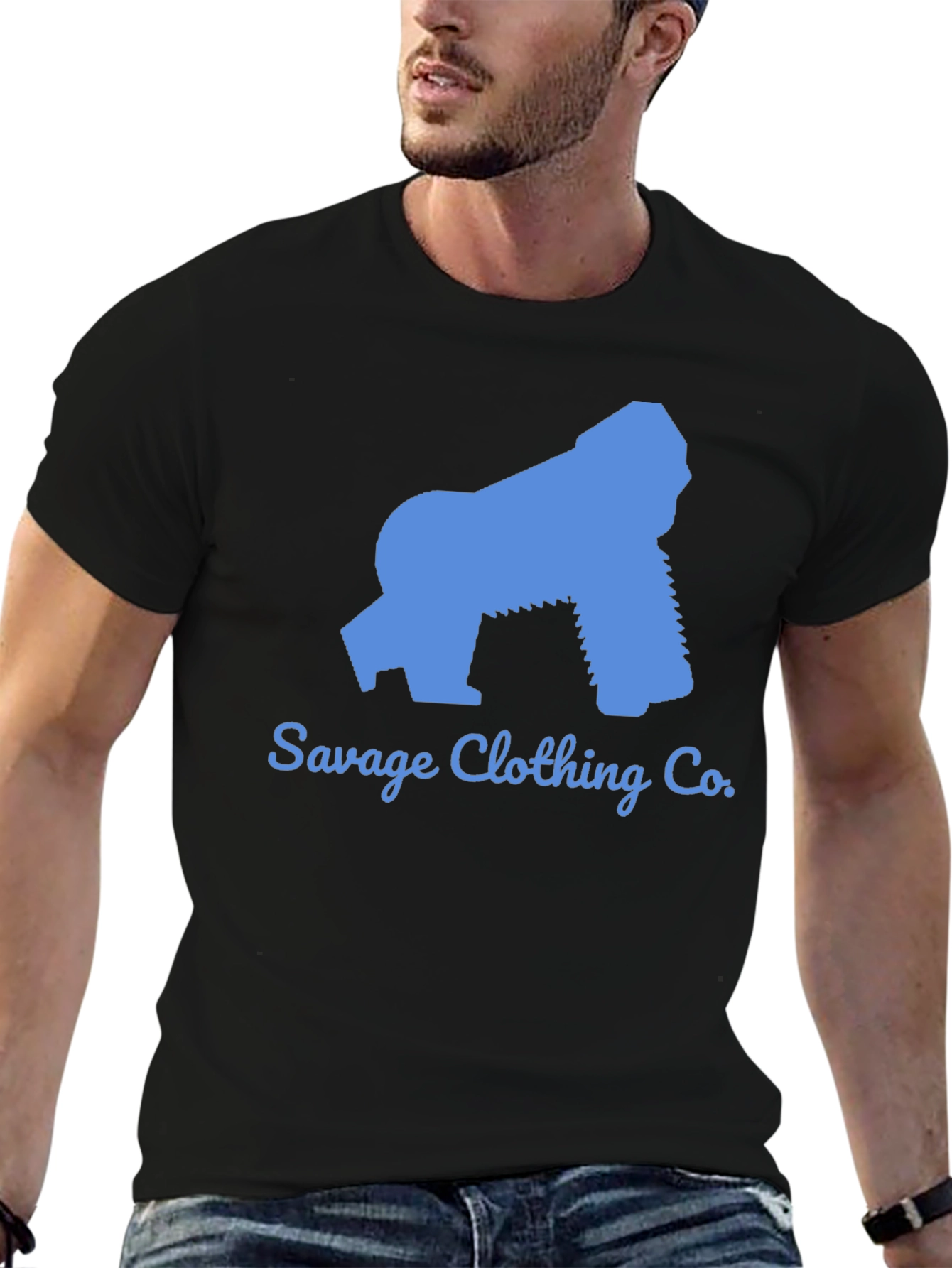 Black Savage Clothing Co. Gorilla Graphic Tee - Black view 6