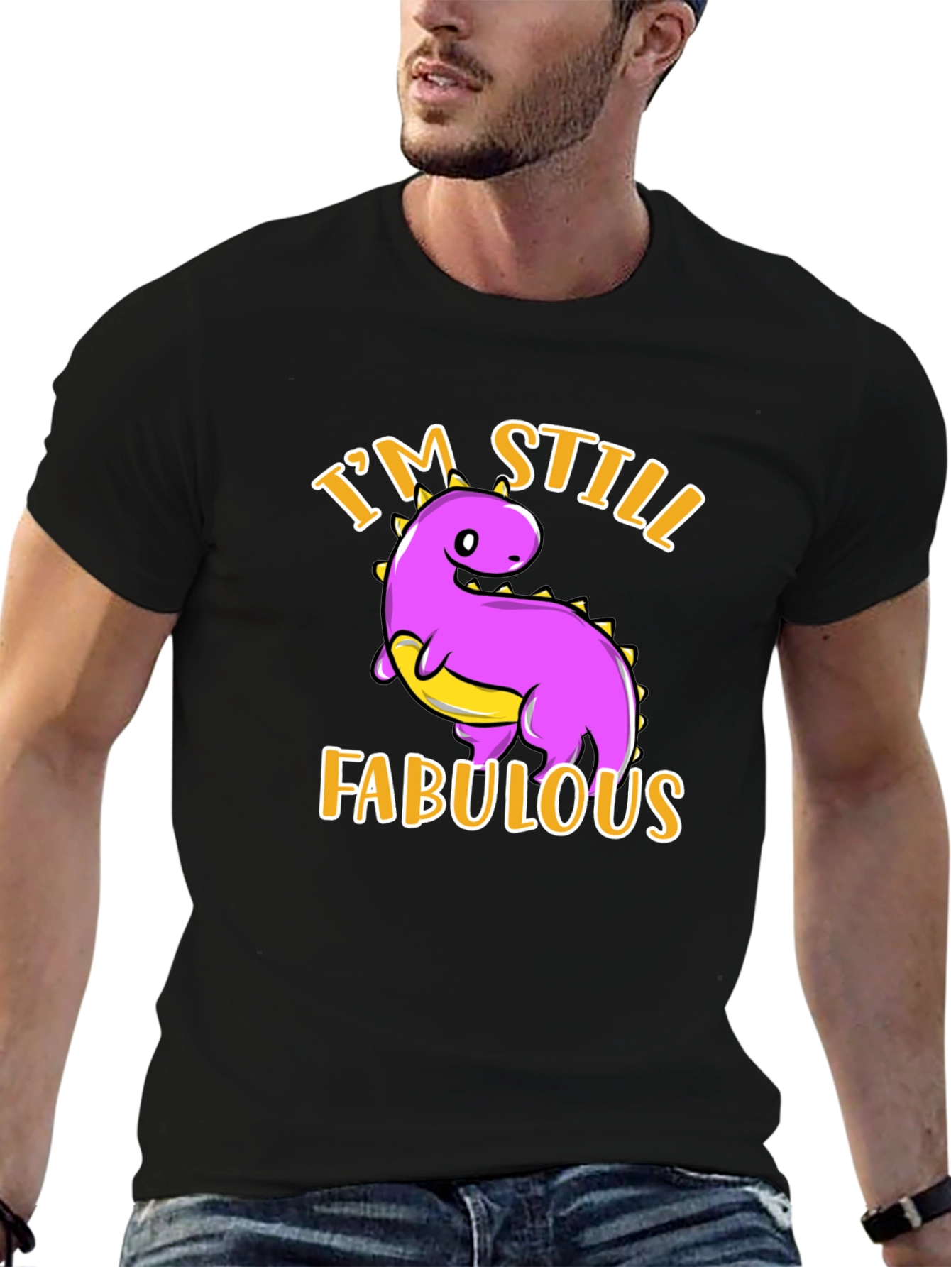 Black Fabulous Dinosaur T-Shirt view 6