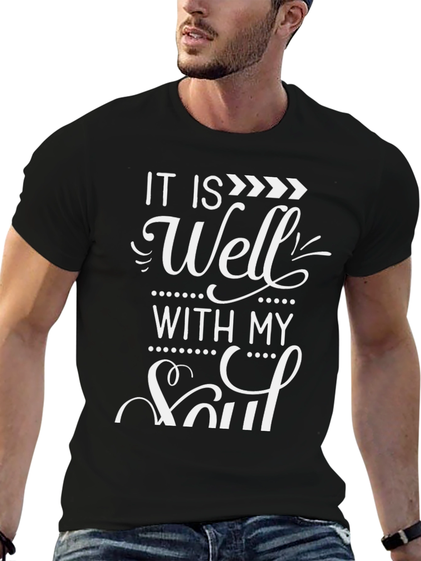 Black It Is Well With My Soul T-Shirt view 6