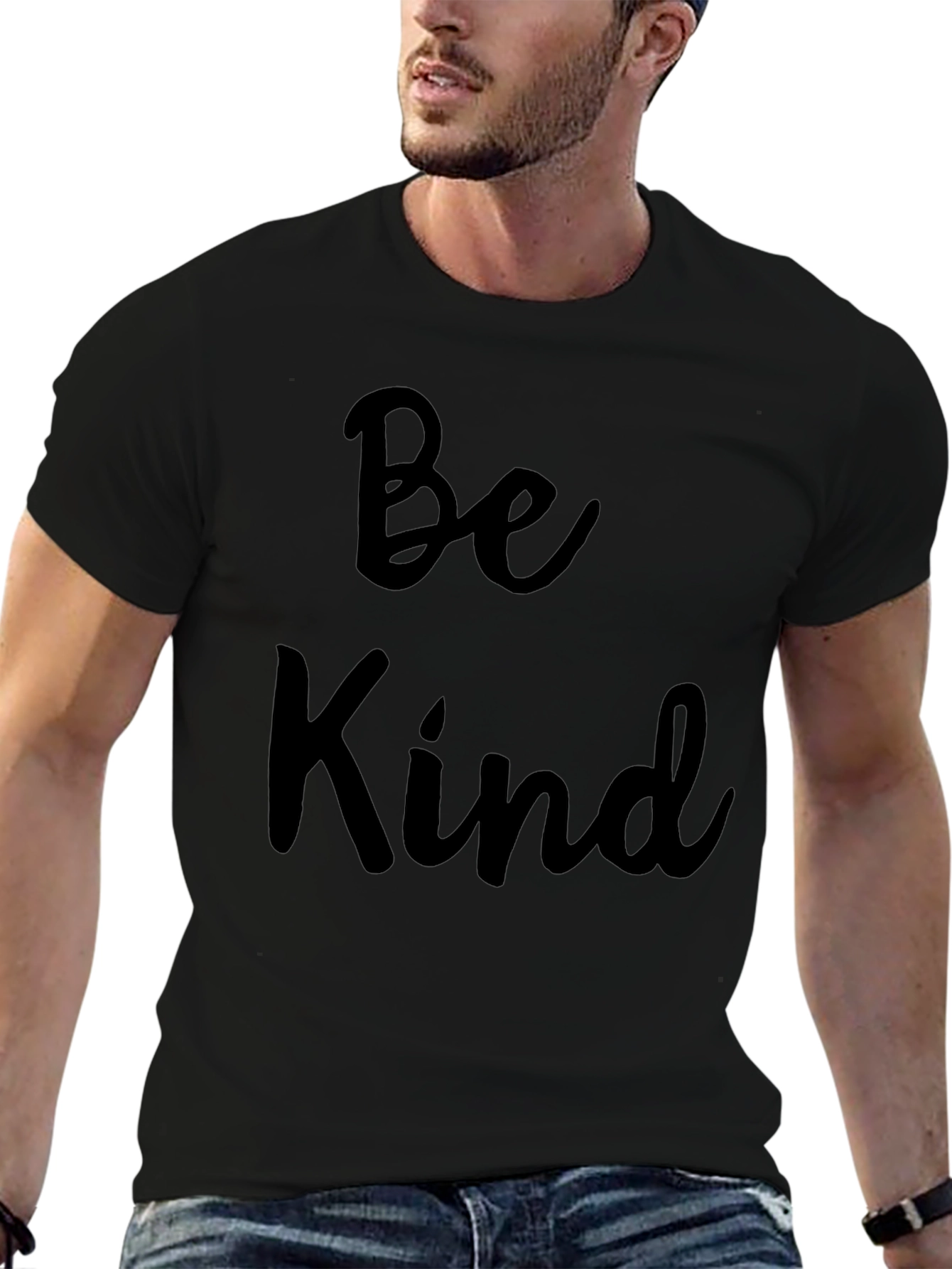 Black Be Kind Graphic Tee - Short Sleeve, Crew Neck view 6