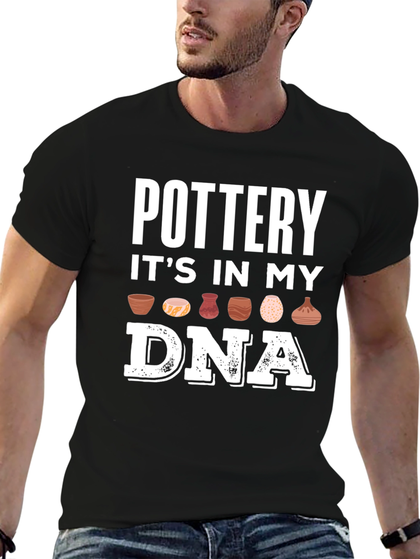Black Pottery In My DNA T-Shirt - Crafting Apparel view 6