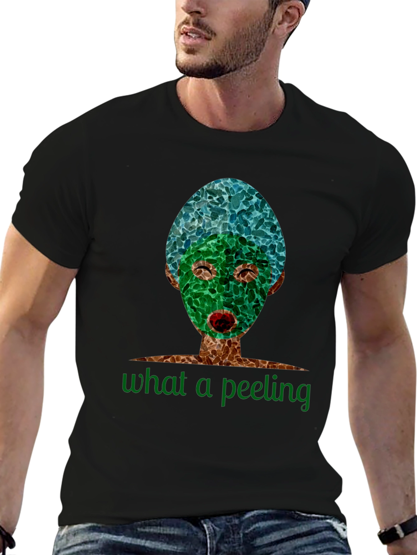 Black What a Peeling T-Shirt - Unique Spa Day Design view 6