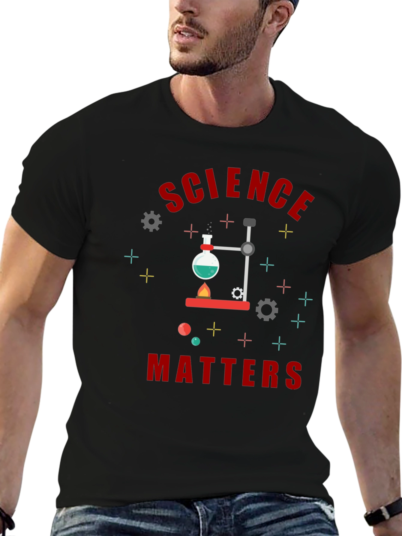 Black Science Matters Graphic Tee - Lab Experiment Design view 6