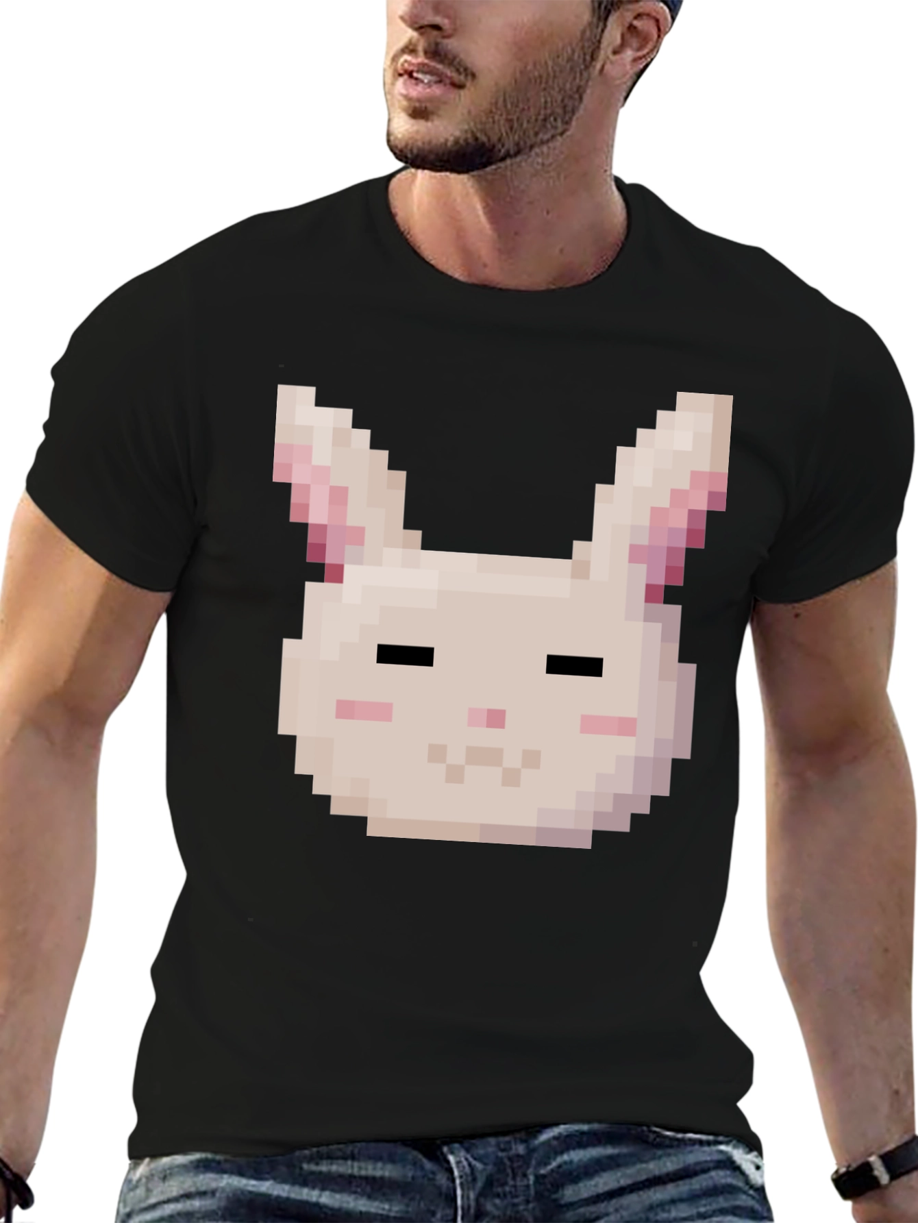 Pixel Bunny Graphic T-Shirt - Soft Cotton Tee - 6
