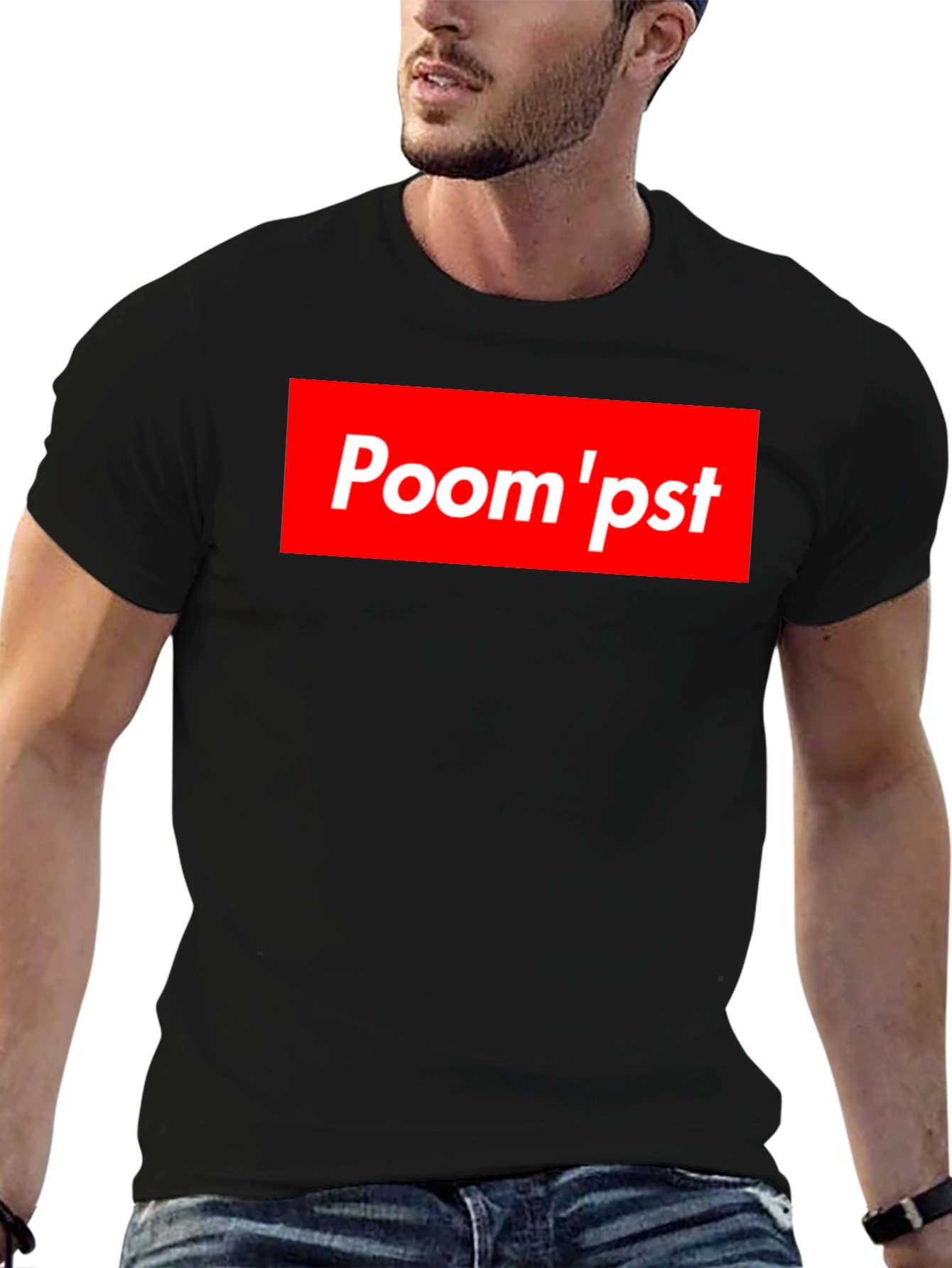 Black Poom'pst Graphic Tee - Bold Statement Style view 6