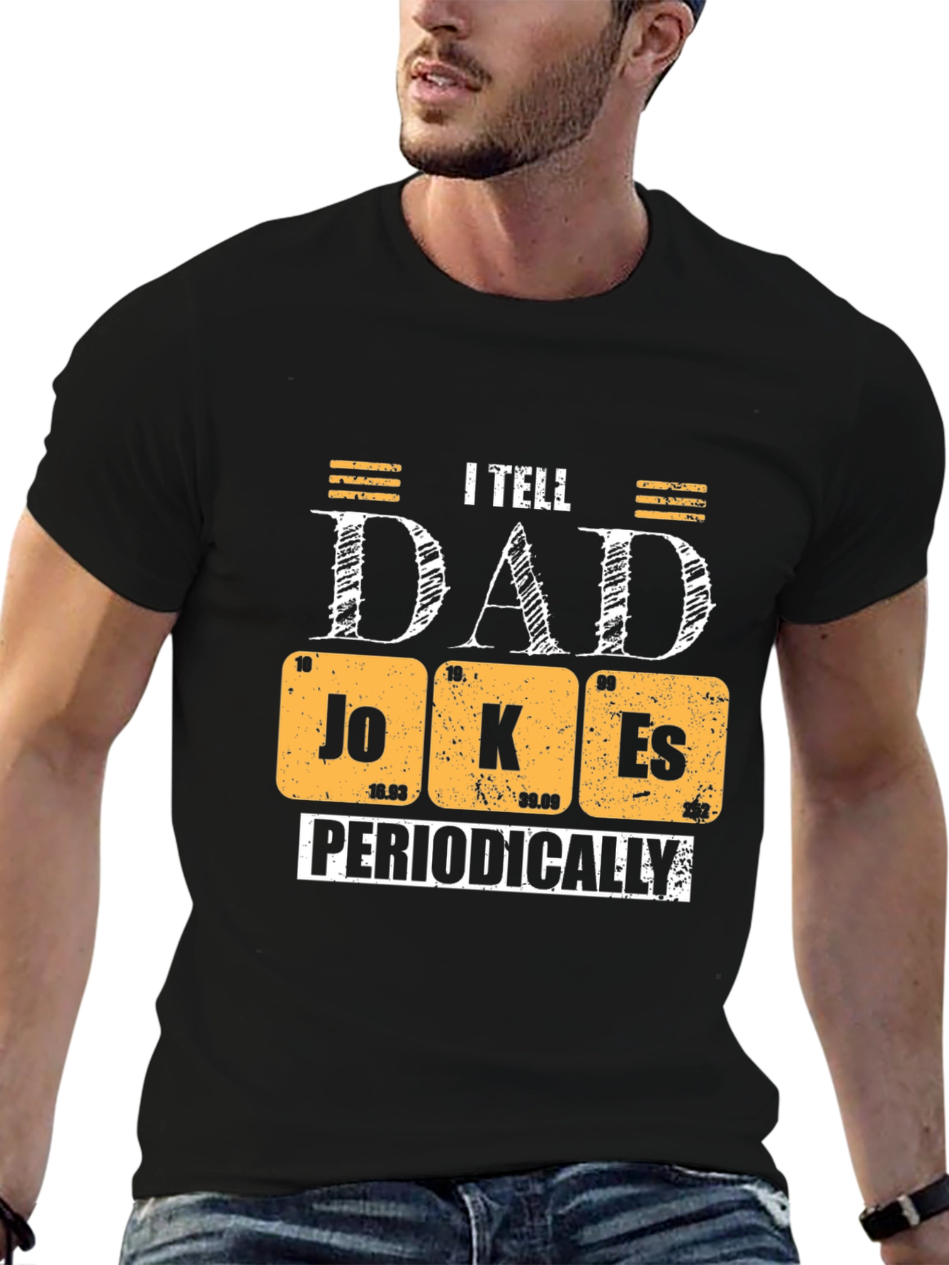 Black Dad Jokes T-Shirt - I Tell Dad Jokes Periodically Tee view 6