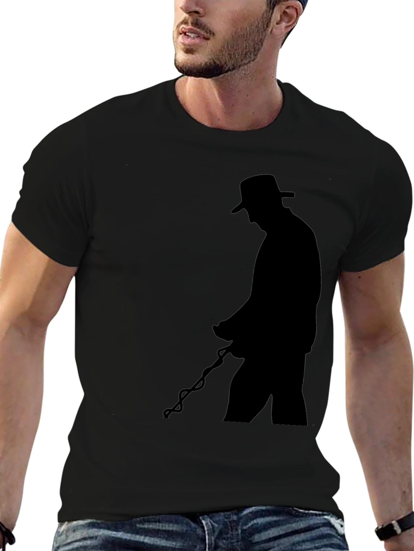 Black Black Silhouette Graphic T-Shirt view 6