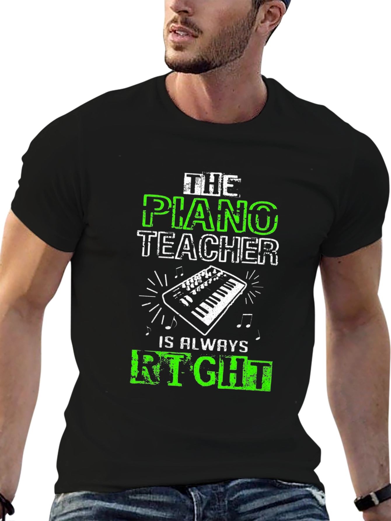 Black Piano Teacher Graphic Tee - Always Right! view 6