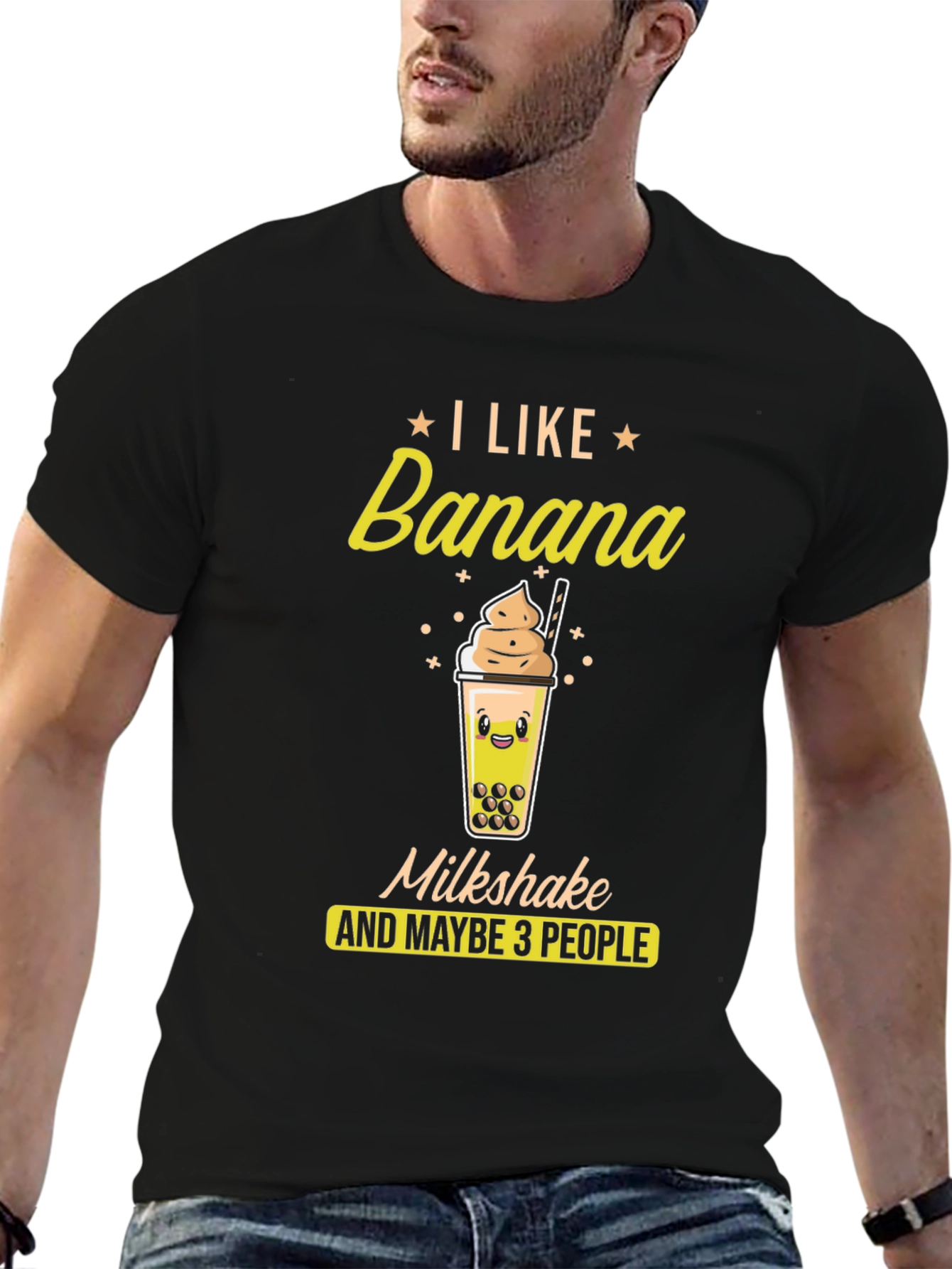 Black Banana Milkshake T-Shirt - Funny Graphic Tee view 6