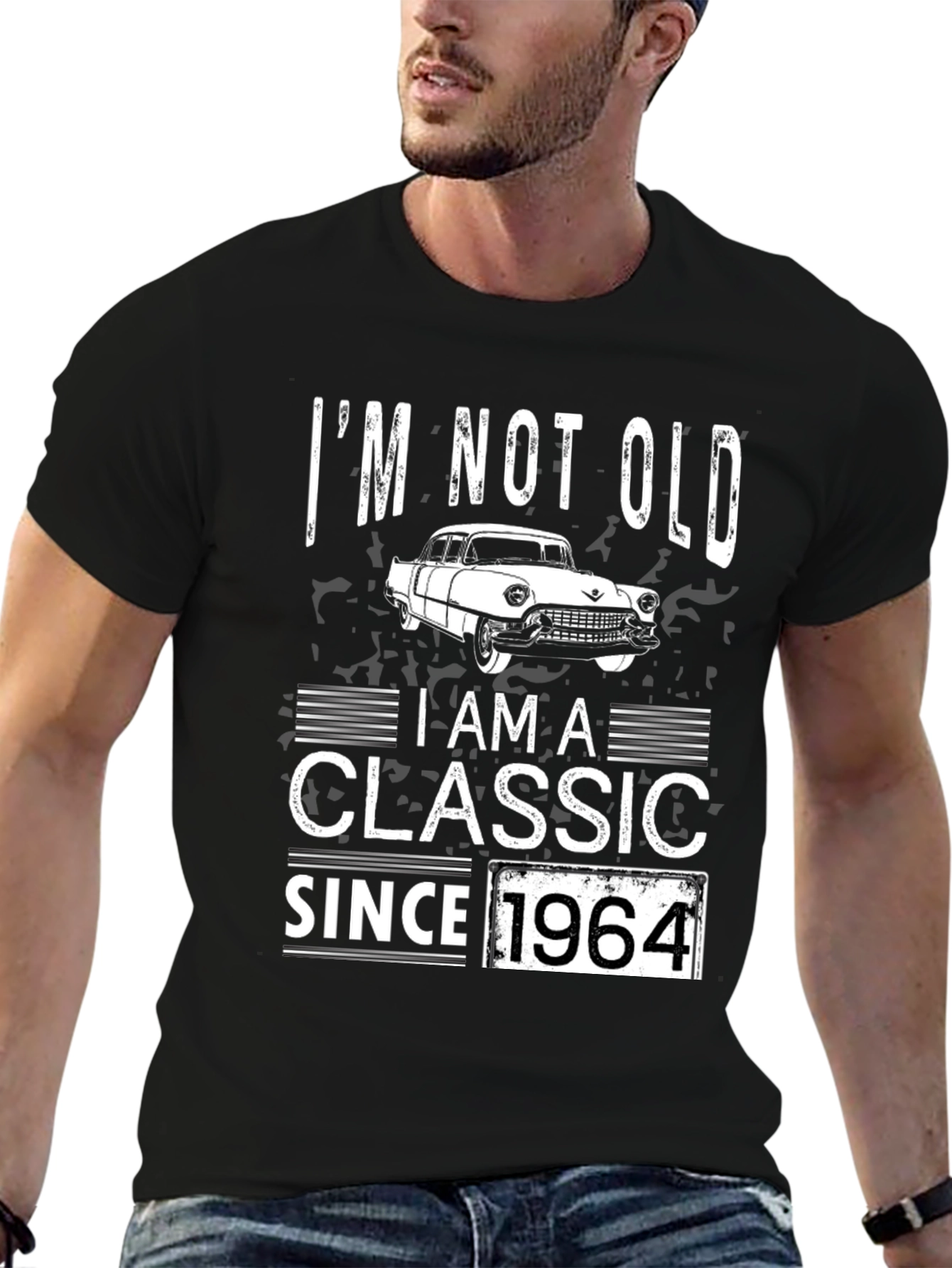 Black I'm Not Old, I'm A Classic 1964 T-Shirt view 6