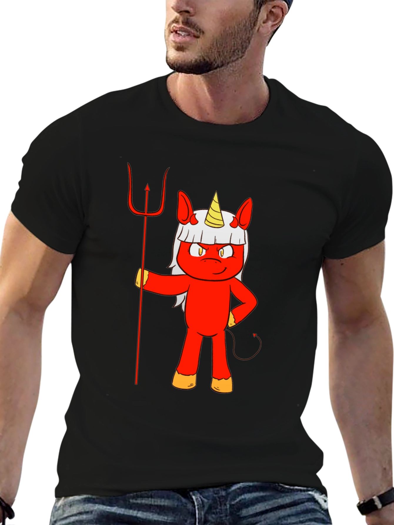 Devil Unicorn Graphic T-Shirt - 6