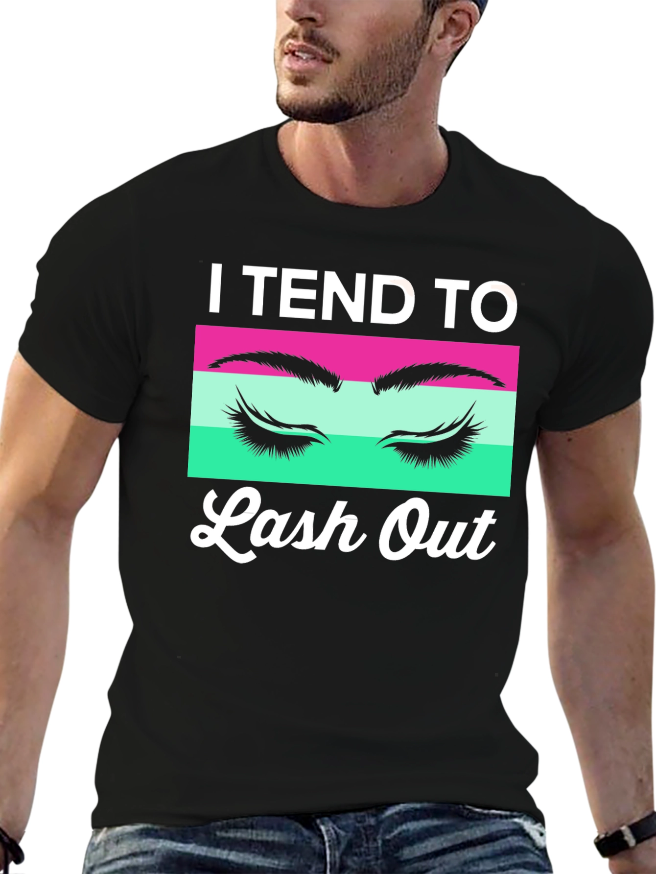 Black I Tend To Lash Out Graphic Tee view 6