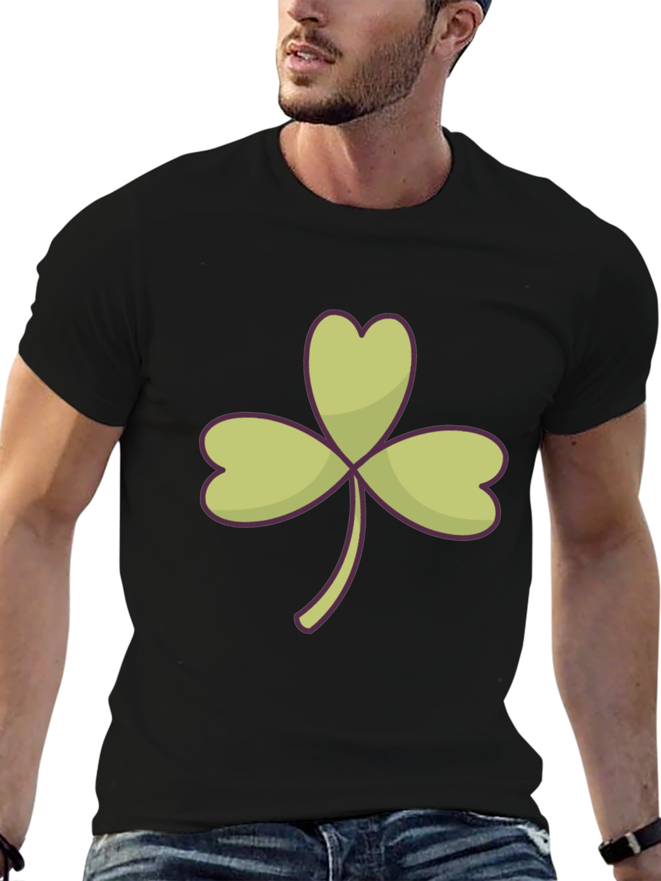 Black Shamrock Graphic Tee - Lucky St. Patrick's Day Shirt view 6
