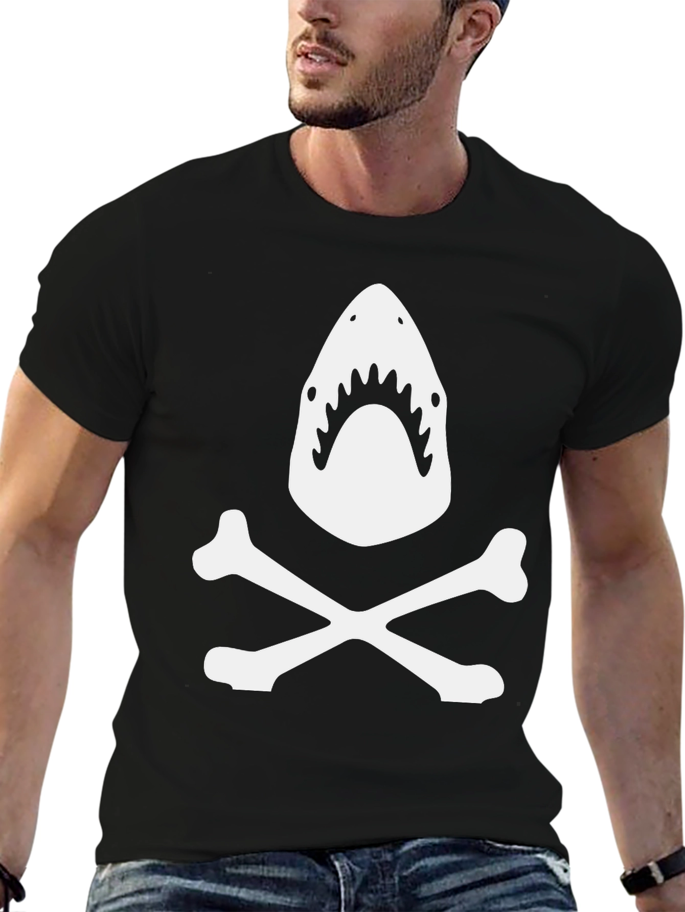 Black Shark Skull T-Shirt view 6
