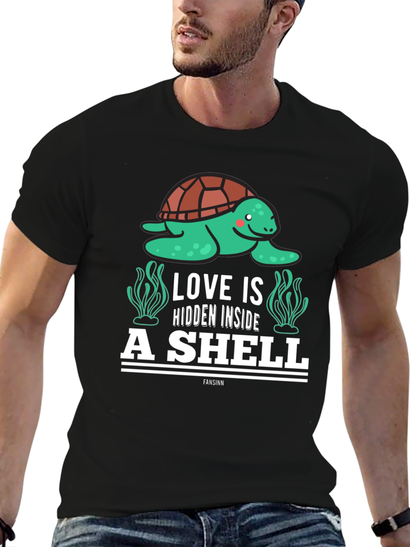 Black Love is Hidden Inside a Shell Black T-Shirt view 6