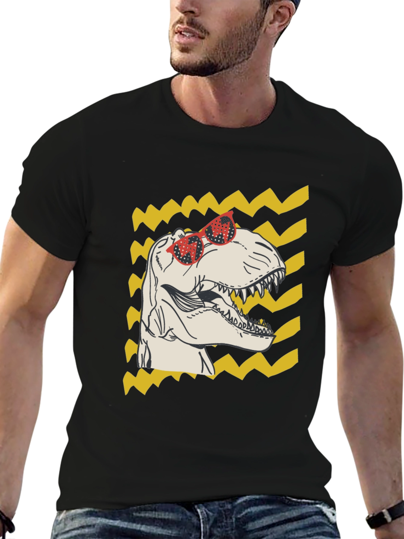 Black Cool Dino T-Shirt view 6