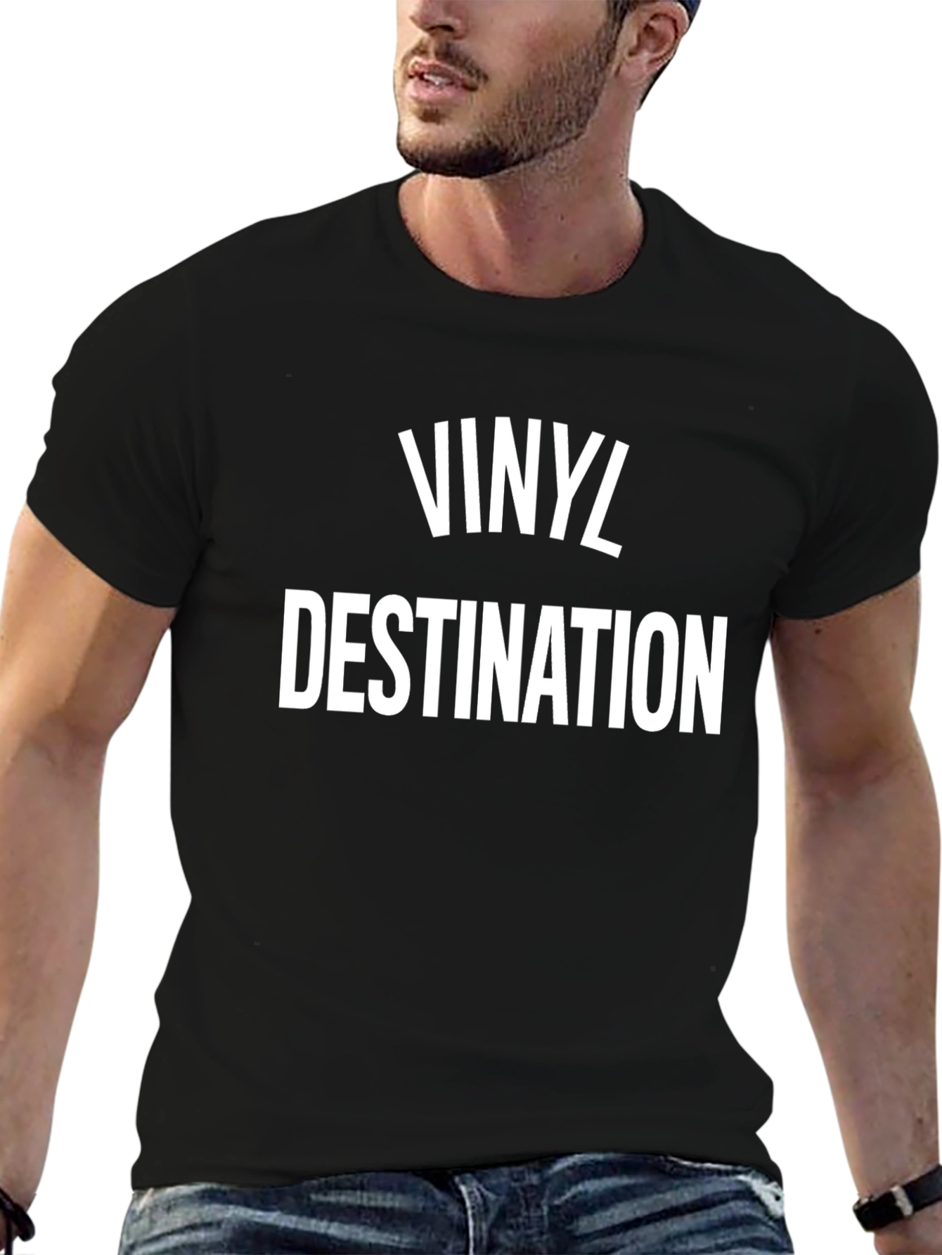 Black Vinyl Destination Graphic T-Shirt view 6