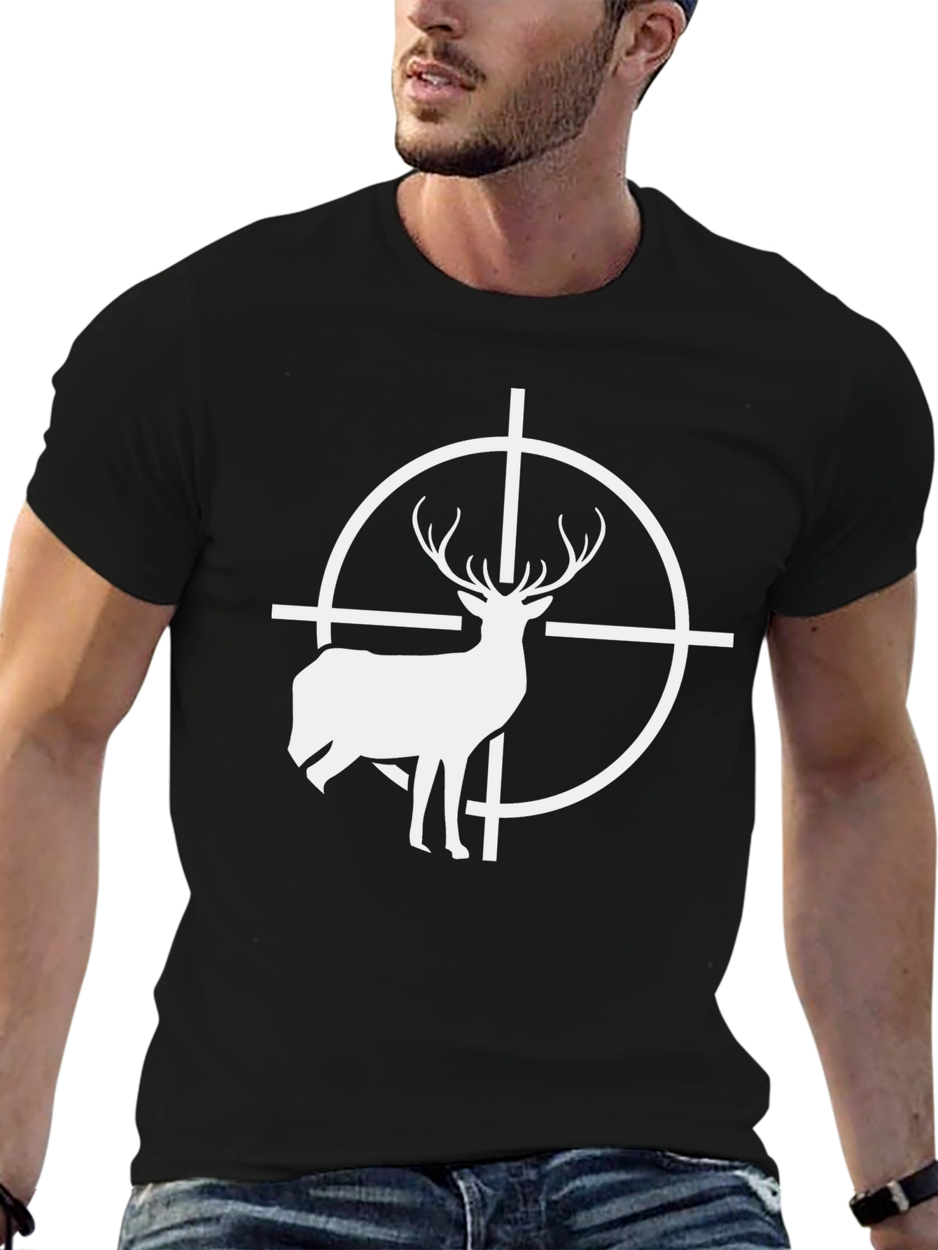 Black Deer Target Graphic Tee - Hunting Style view 6