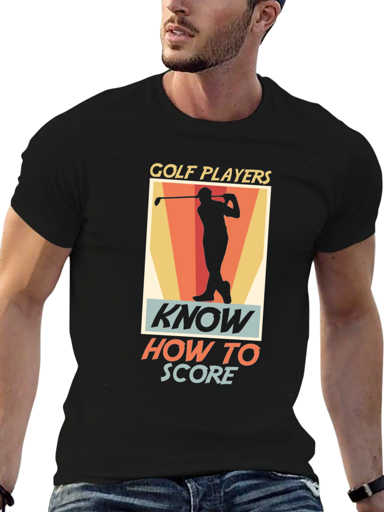 Black Golf Players Know How to Score Graphic T-Shirt view 6