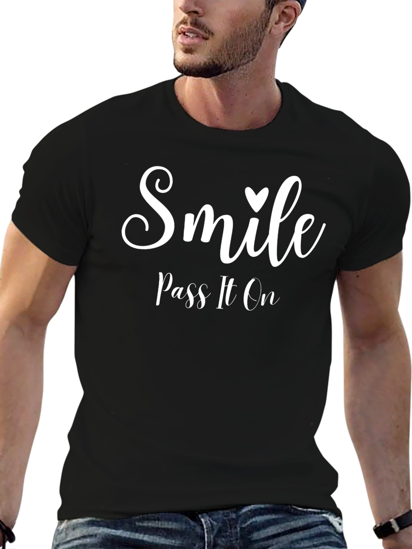 Black Smile Pass It On Black Tee view 6
