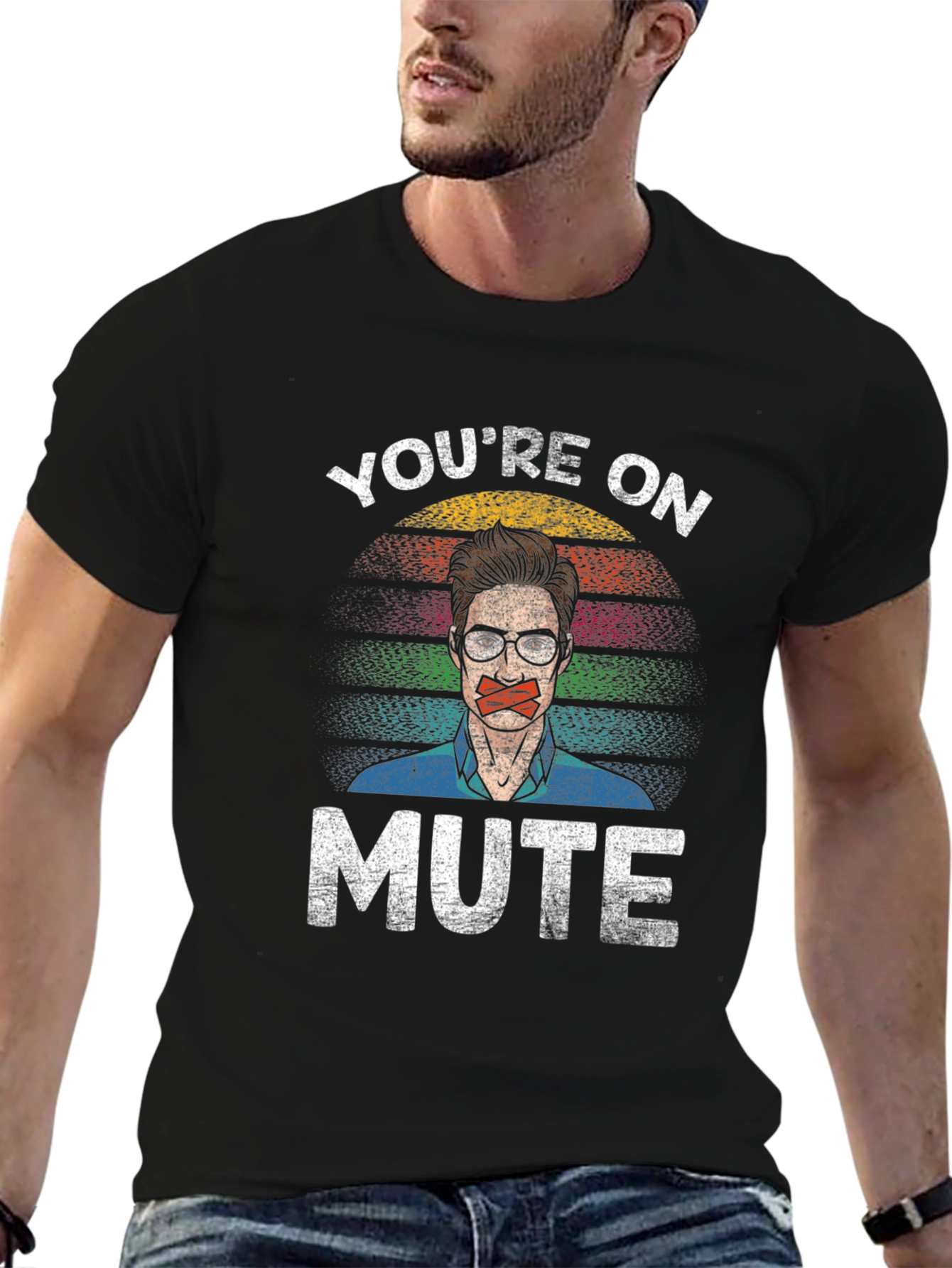 Black You're on Mute Graphic T-Shirt view 6