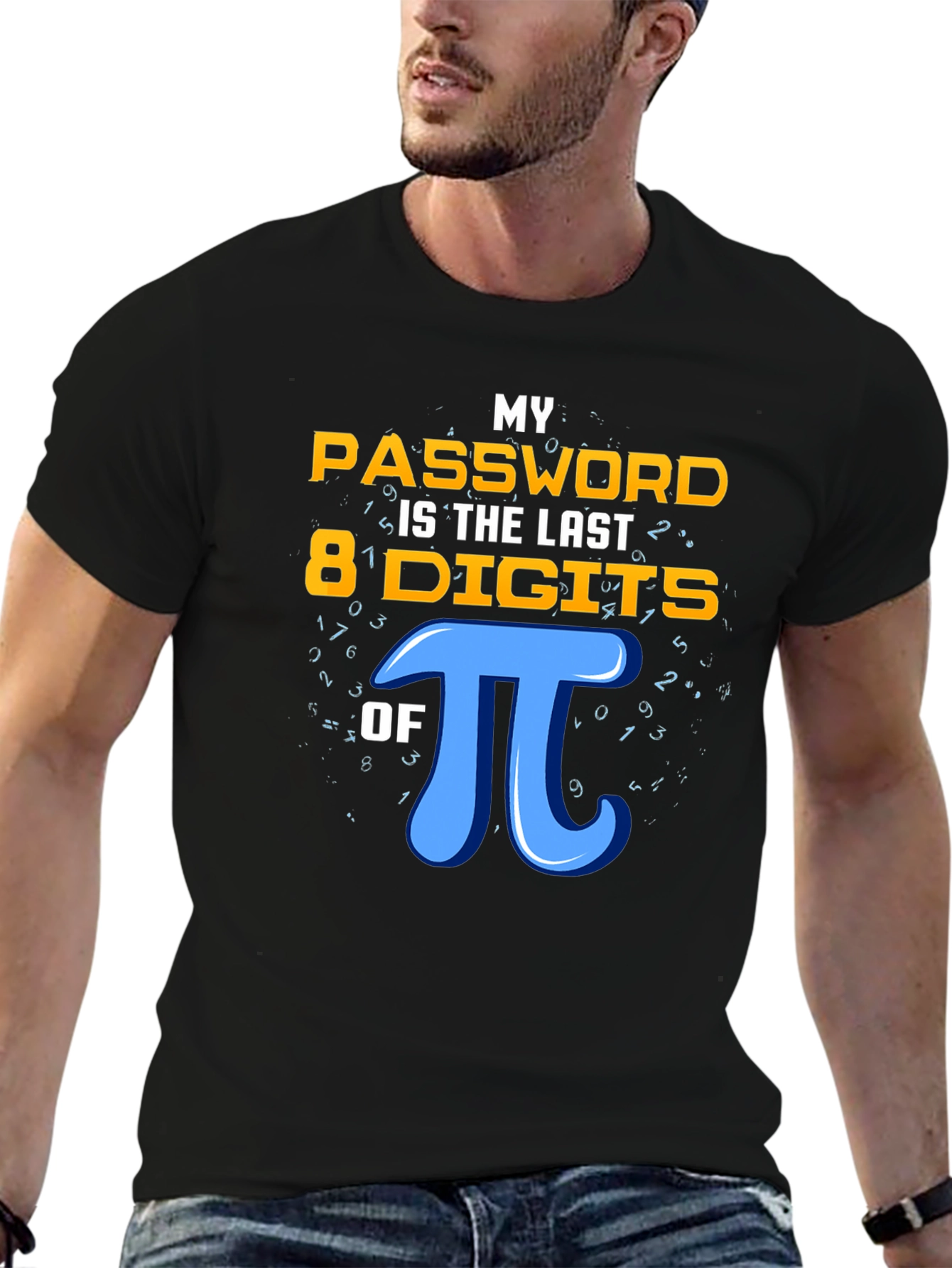 Black My Password is Pi T-Shirt: Geeky Math Humor view 6