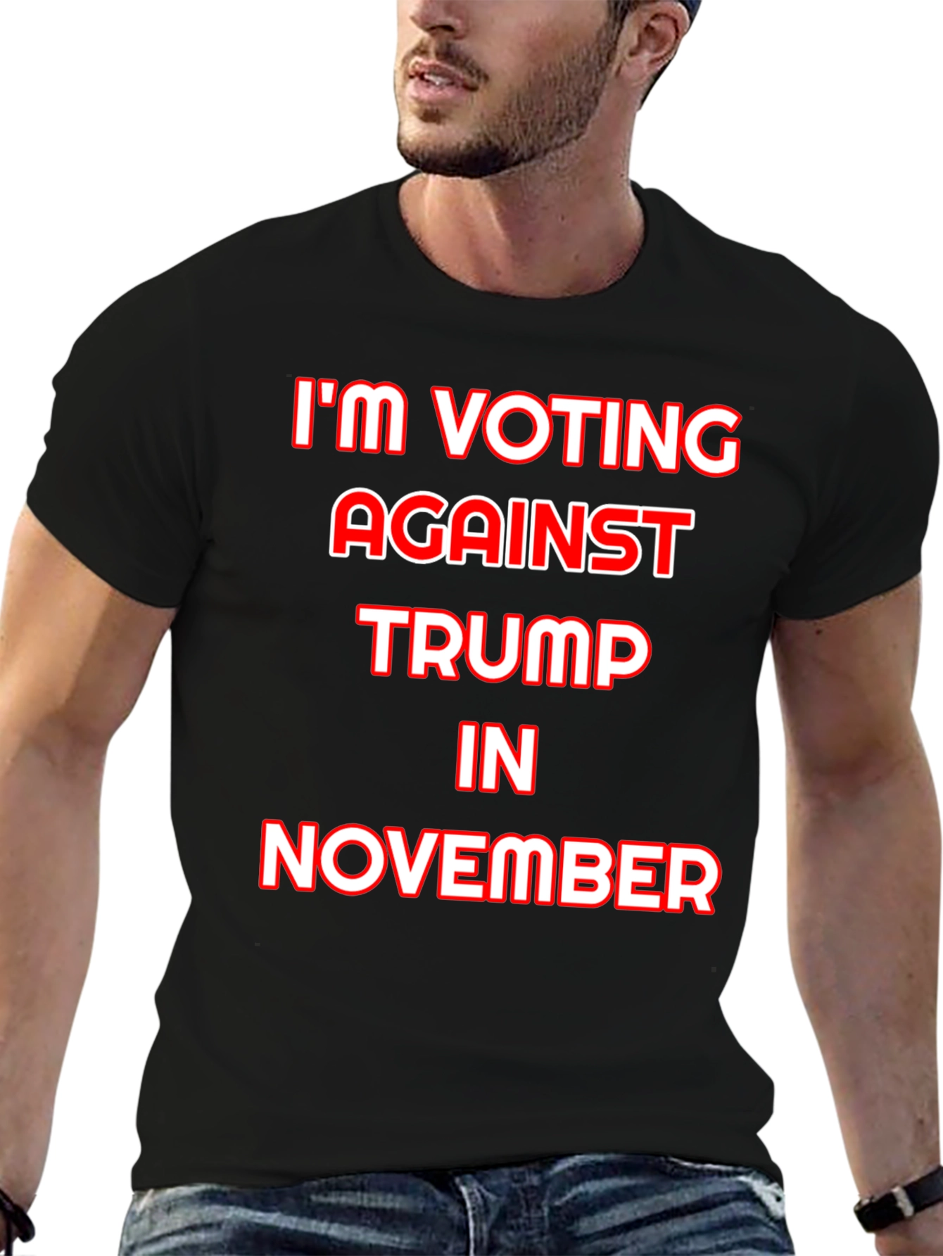 Black Anti-Trump Election T-Shirt view 6