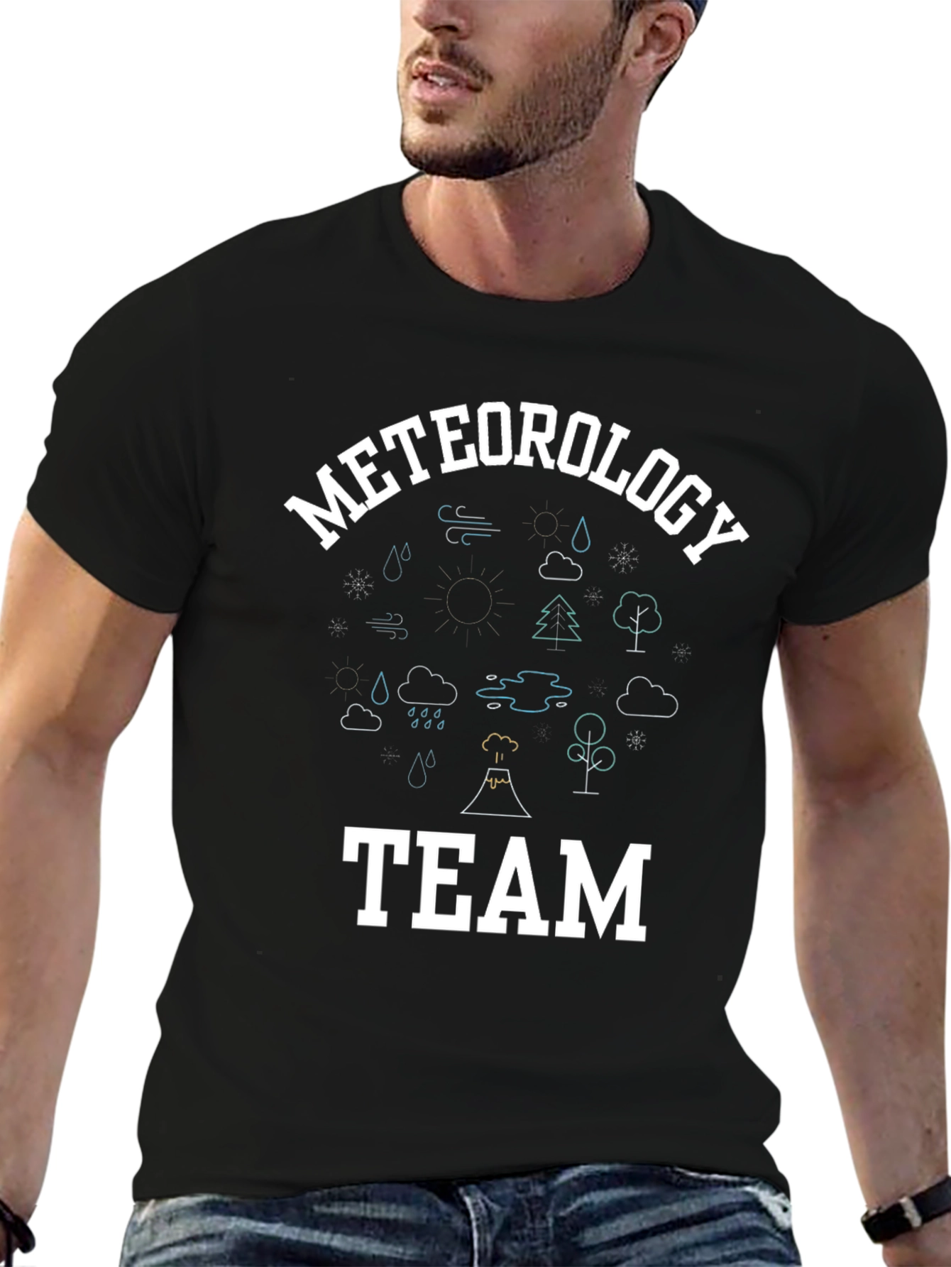 Black Meteorology Team Graphic T-Shirt view 6