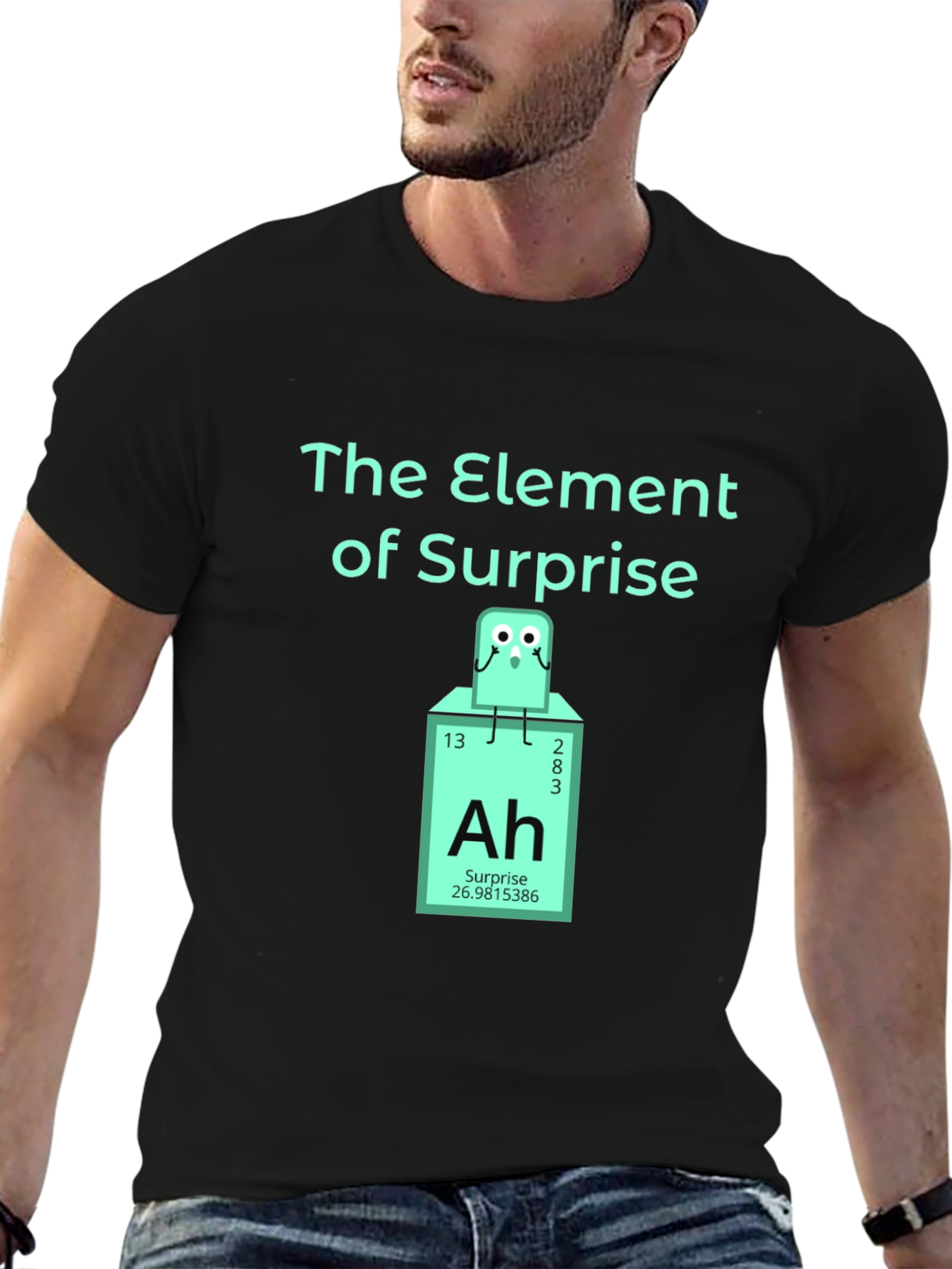 Black Element of Surprise T-Shirt - Chemistry Humor Tee view 6