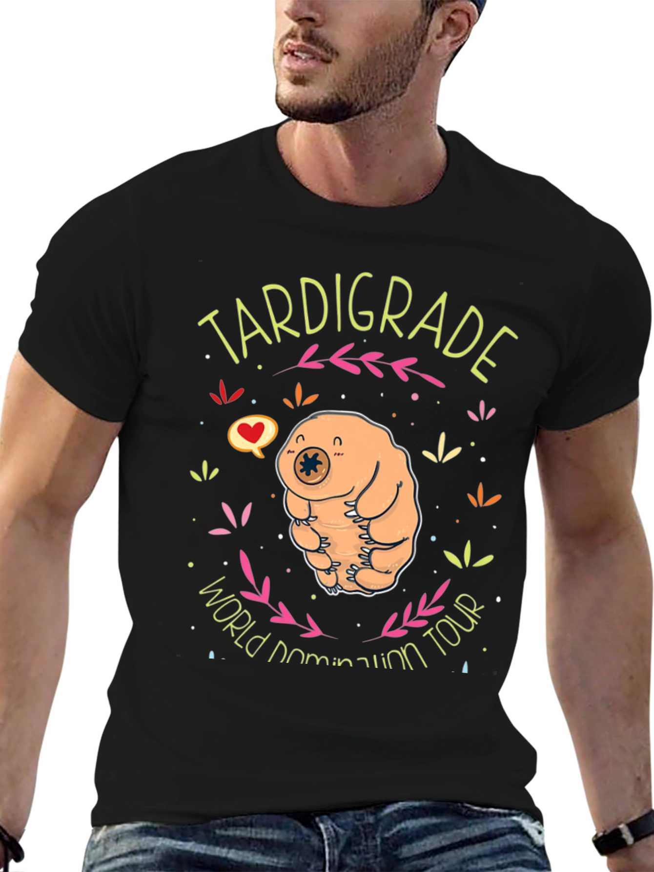 Black Tardigrade World Domination Tour Black T-Shirt view 6
