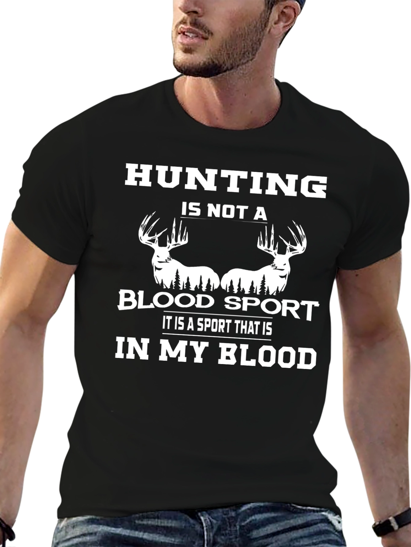 Black Hunting Is Not a Blood Sport Men's Graphic Tee view 6