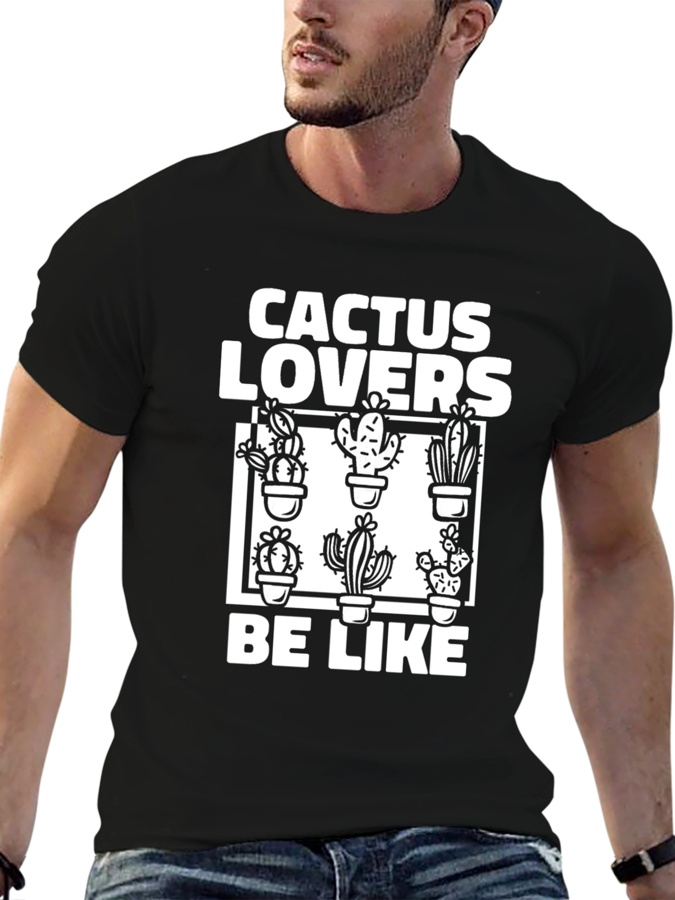 Black Cactus Lovers Graphic Tee view 6