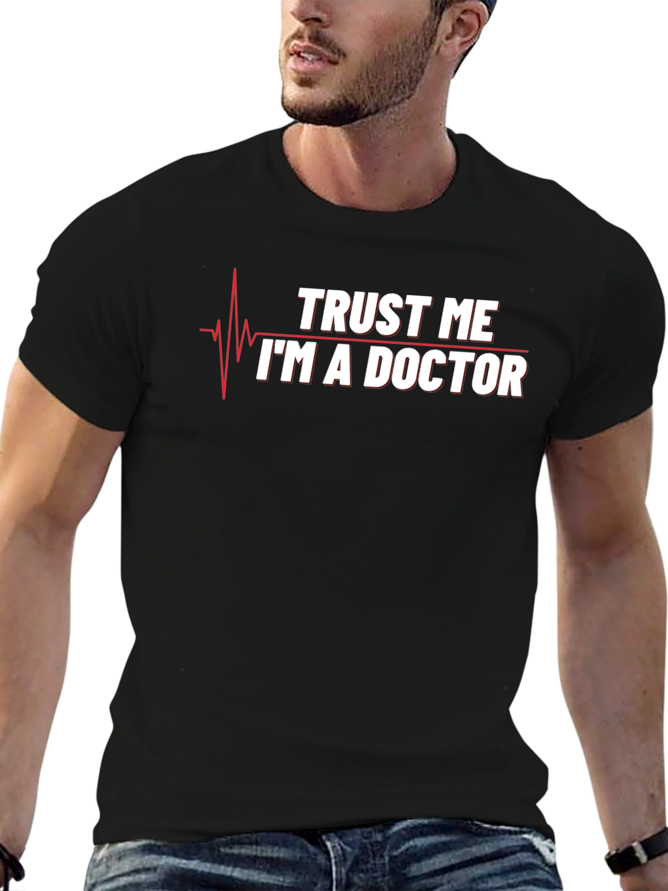 Black Trust Me I'm a Doctor T-Shirt Funny Medical Gift view 6