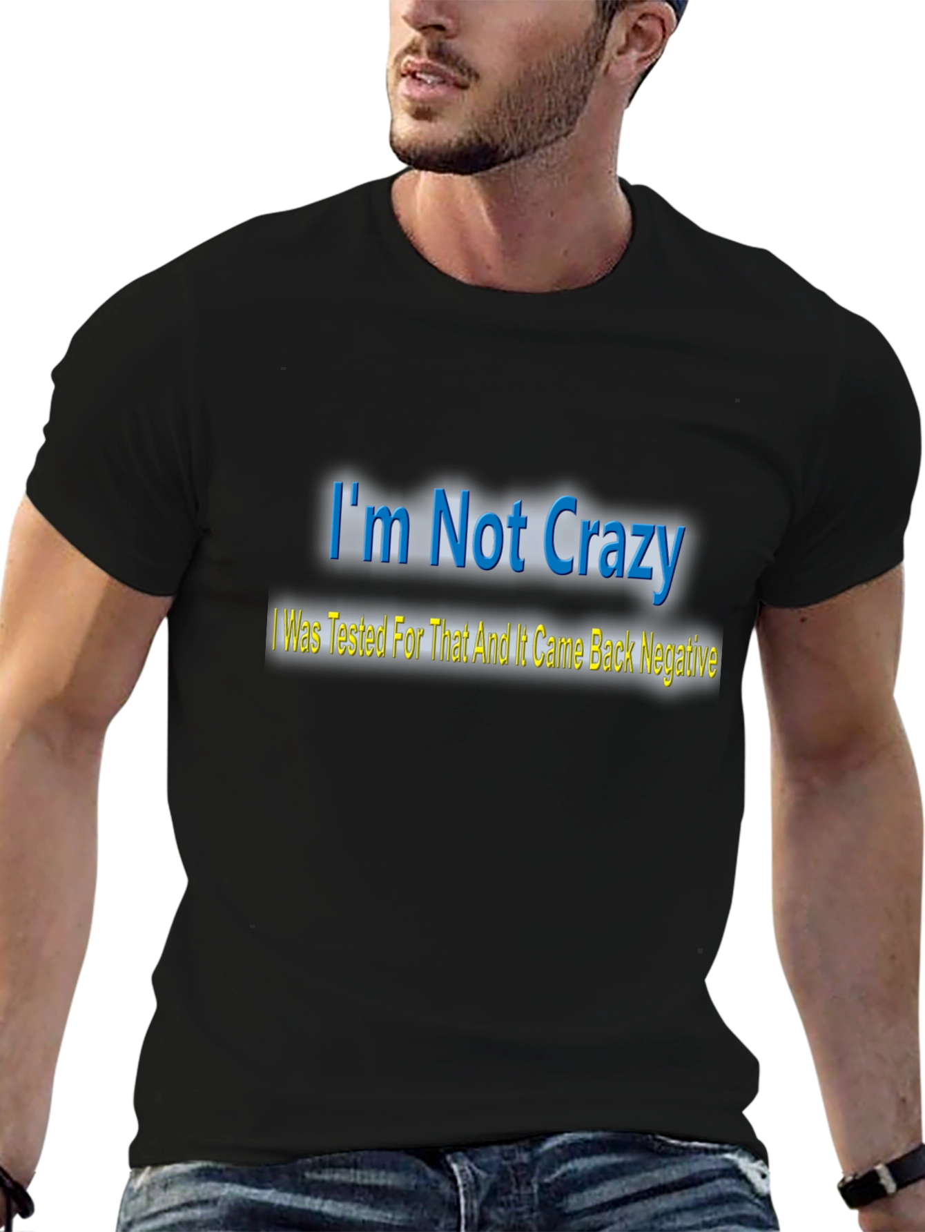 Black I'm Not Crazy T-Shirt - Funny Statement Tee view 6