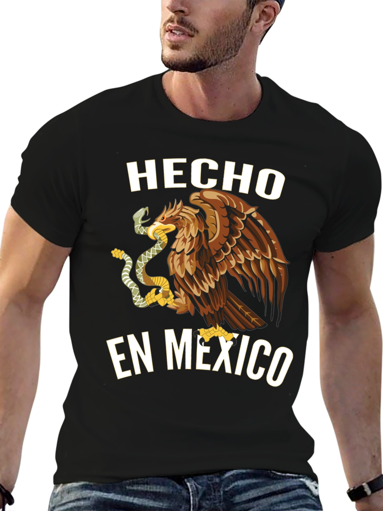 Black Hecho en Mexico Graphic T-Shirt view 6