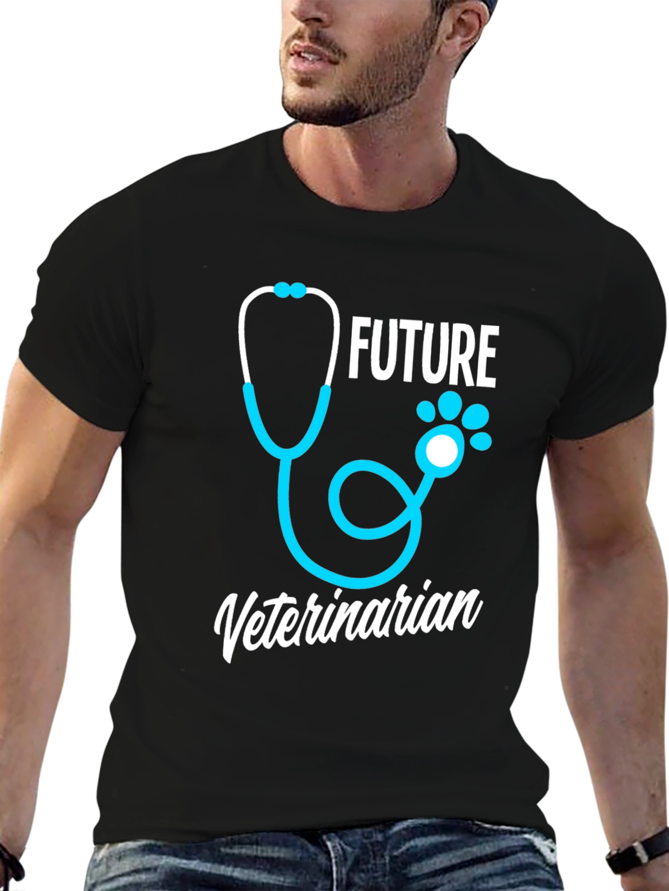 Black Future Veterinarian T-Shirt view 6