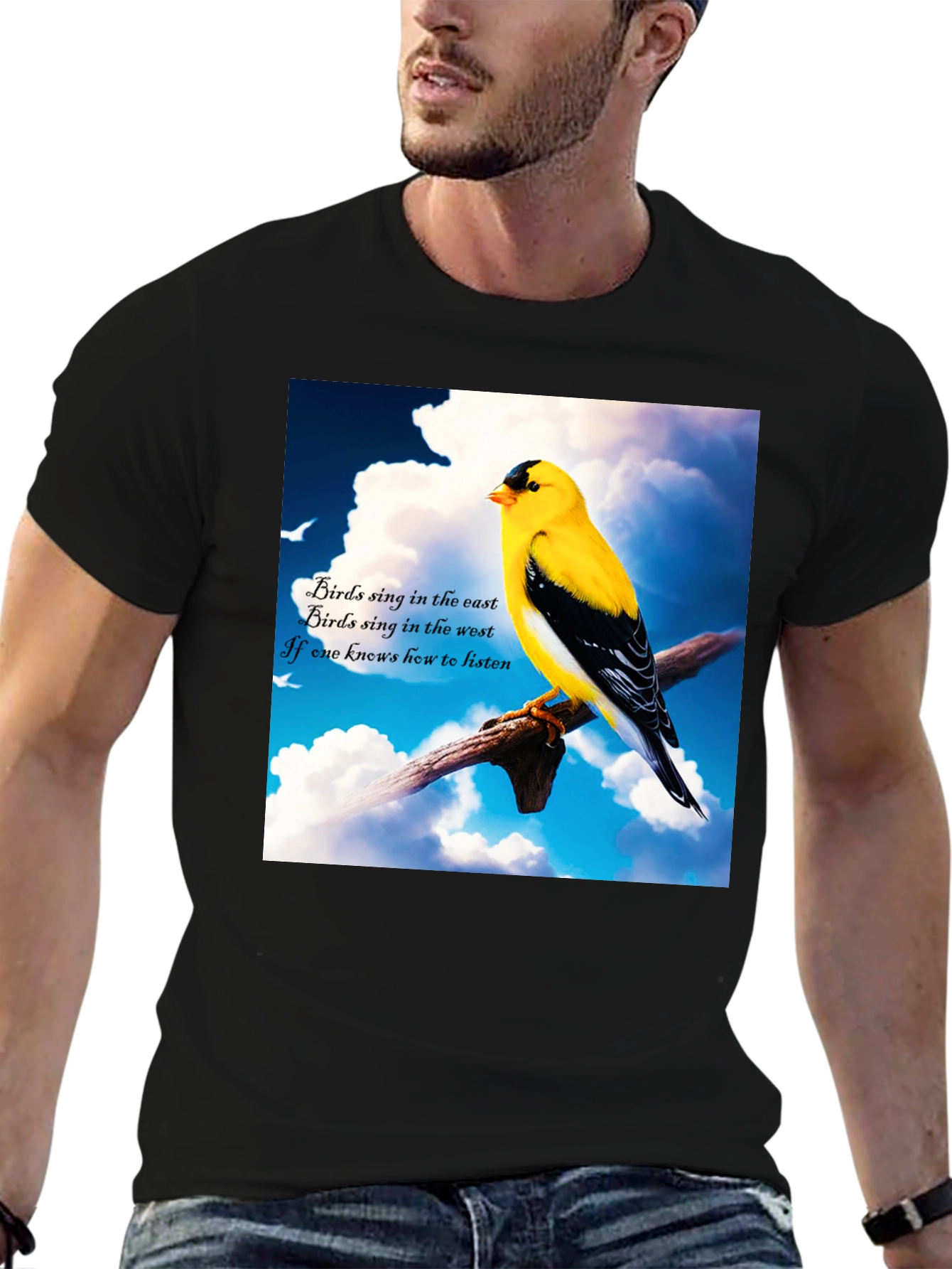 Birds Sing Graphic Tee - Nature Lover's T-Shirt - 6