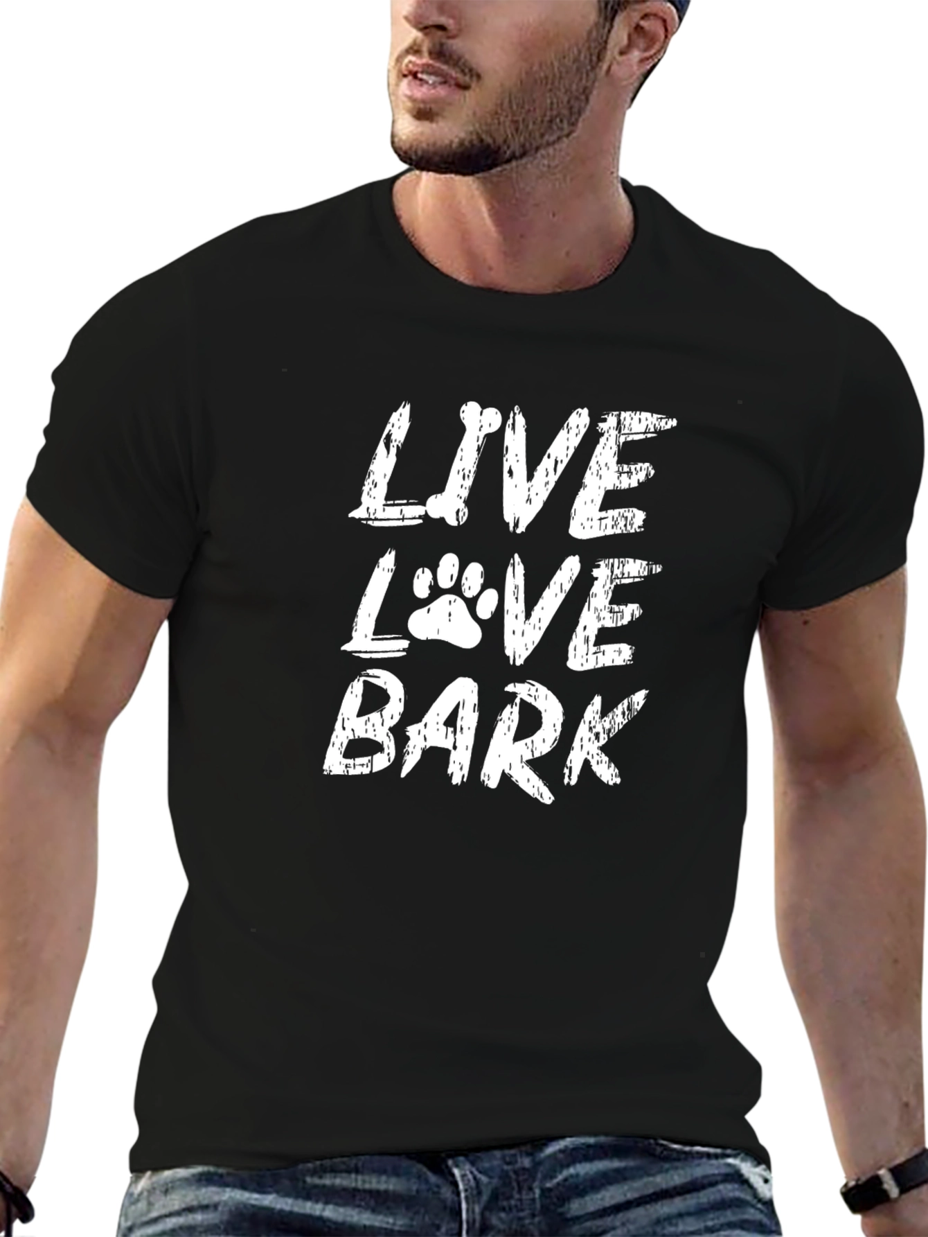 Black Live Love Bark T-Shirt view 6