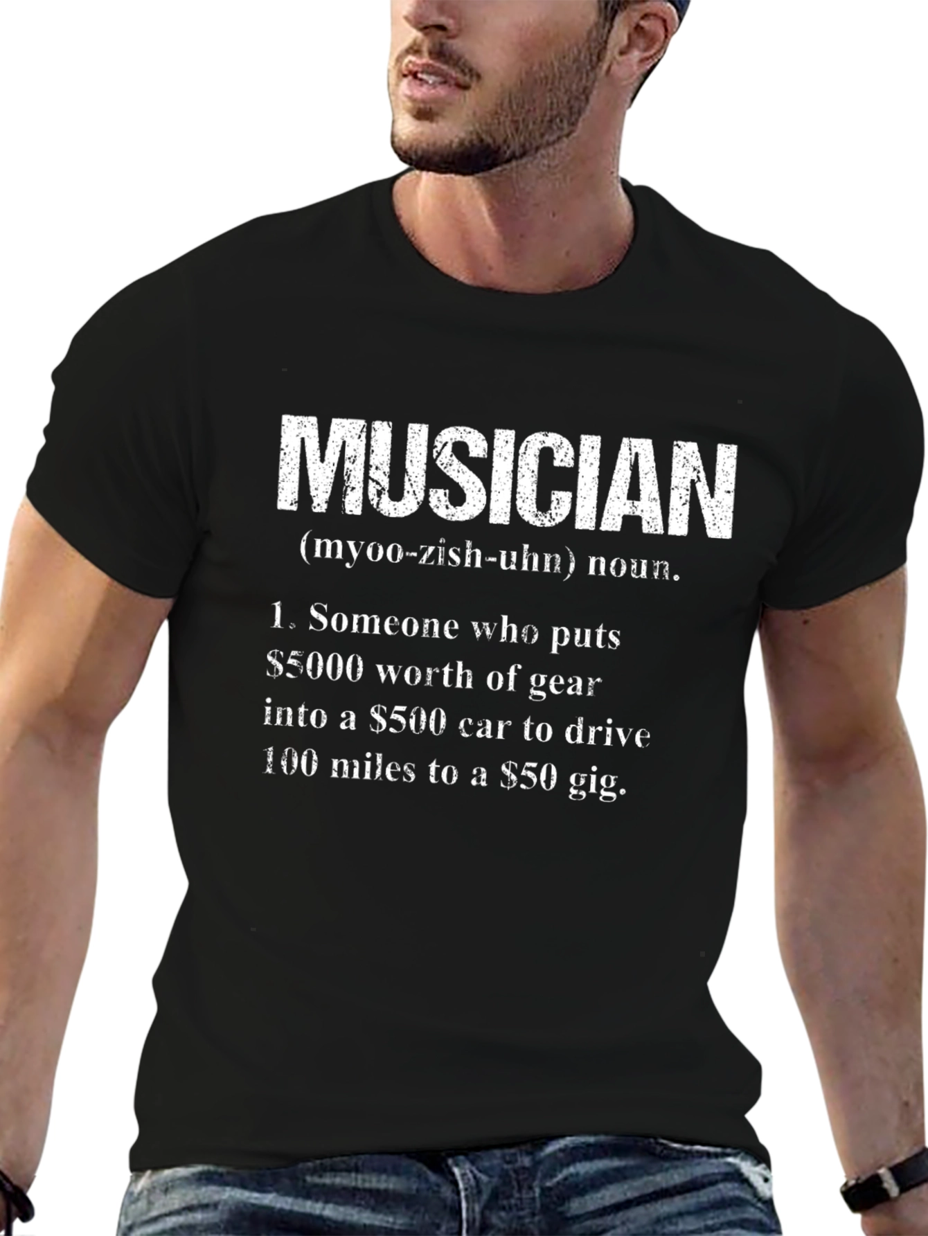 Black Musician Definition T-Shirt - Funny Music Lover Gift view 6