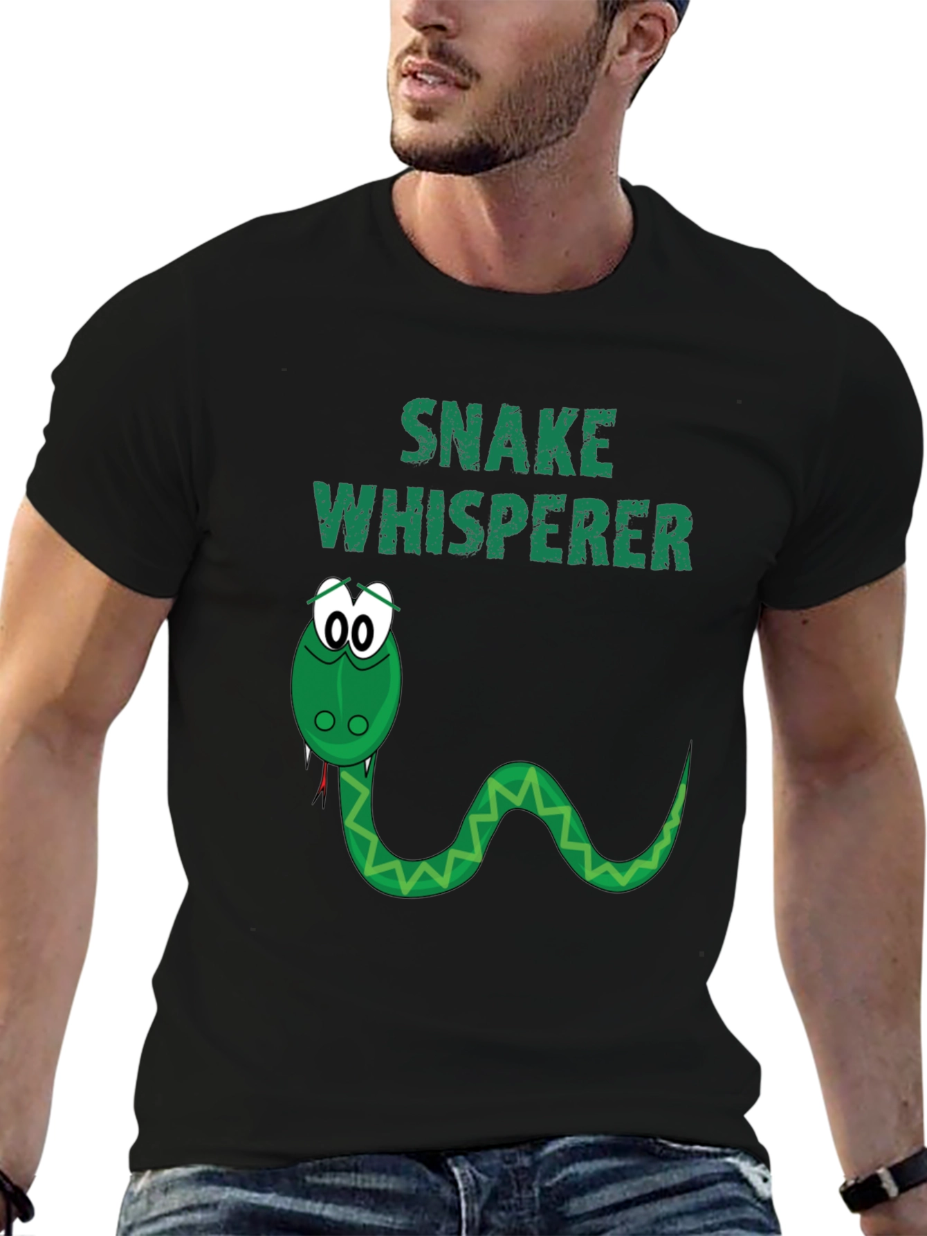 Black Snake Whisperer Graphic T-Shirt view 6