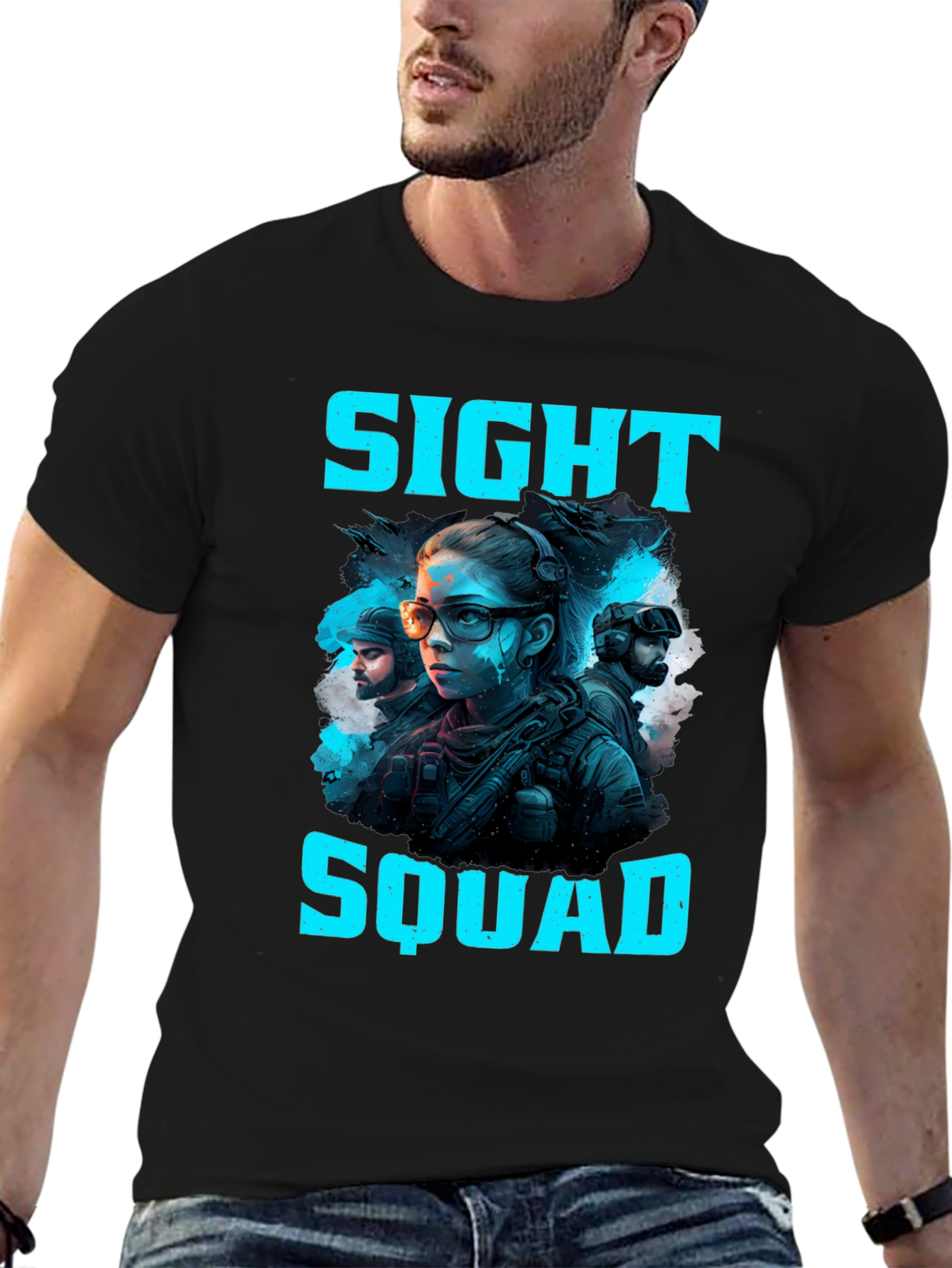 Black Sight Squad Graphic T-Shirt view 6
