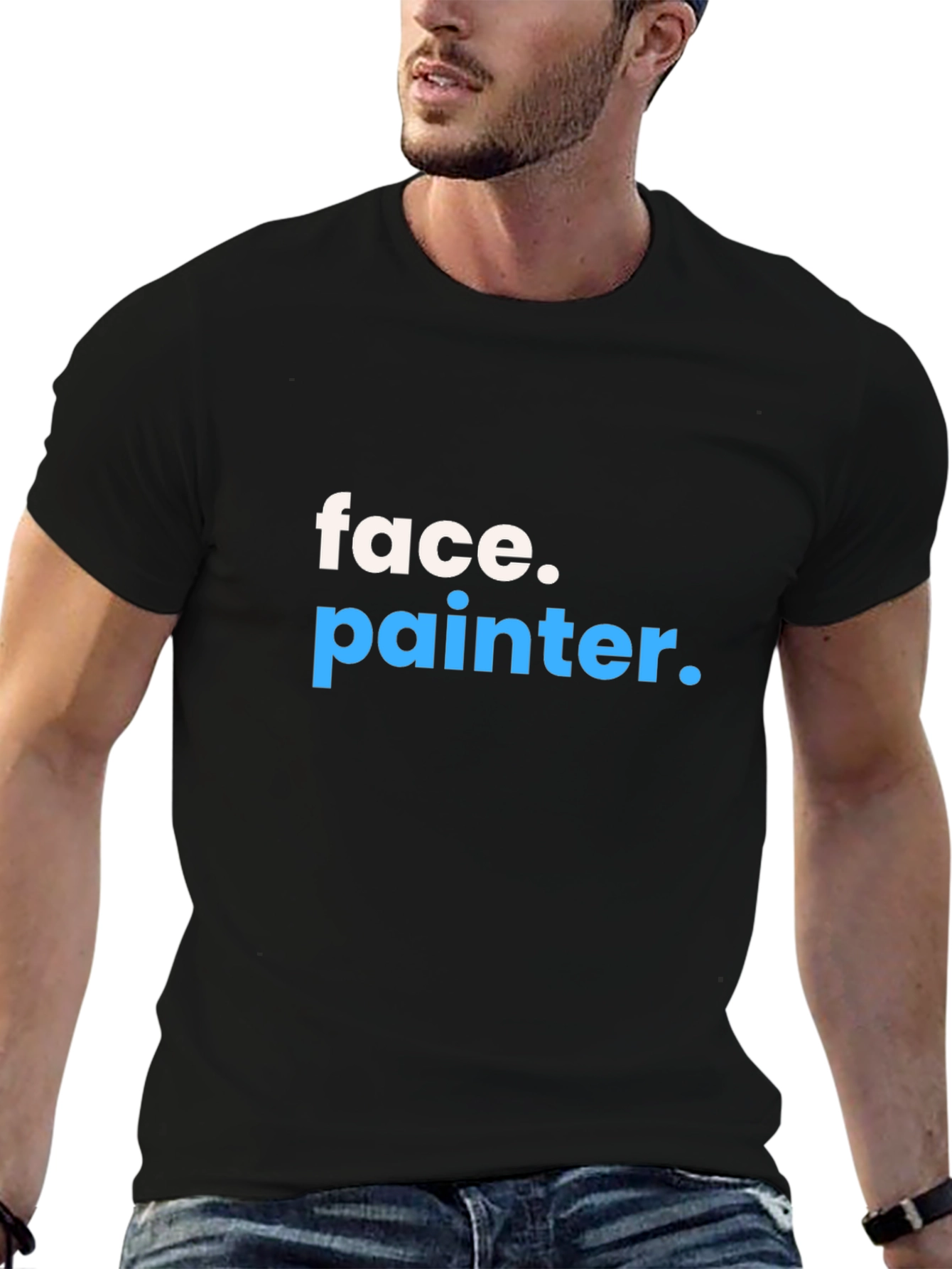 Face Painter T-Shirt - Black Graphic Tee - 6