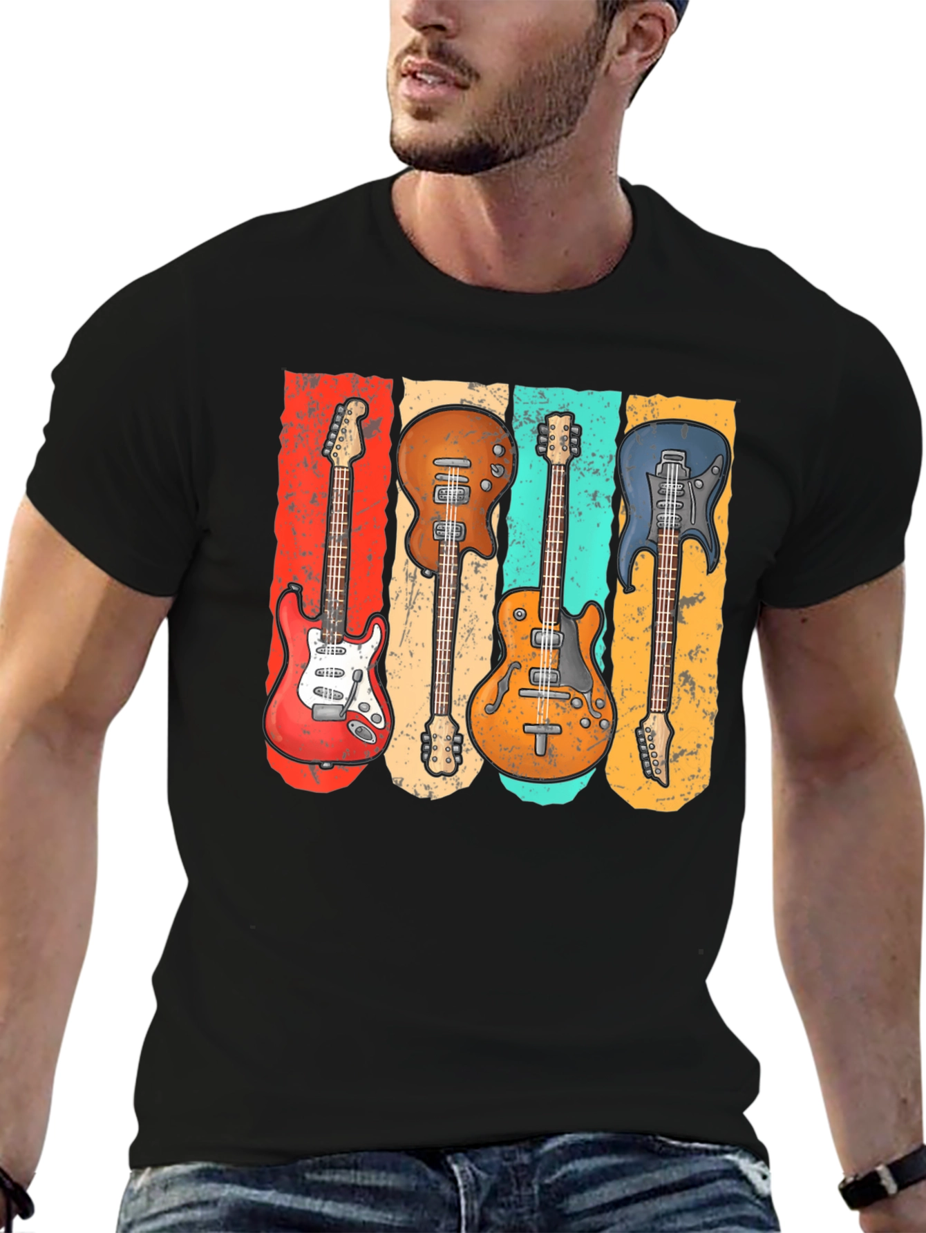 Vintage Electric Guitar T-Shirt for Music Lovers - 6