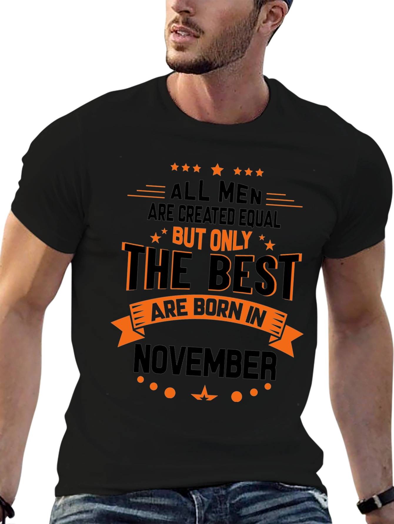 Black Best Men Born in November - Graphic T-Shirt view 6