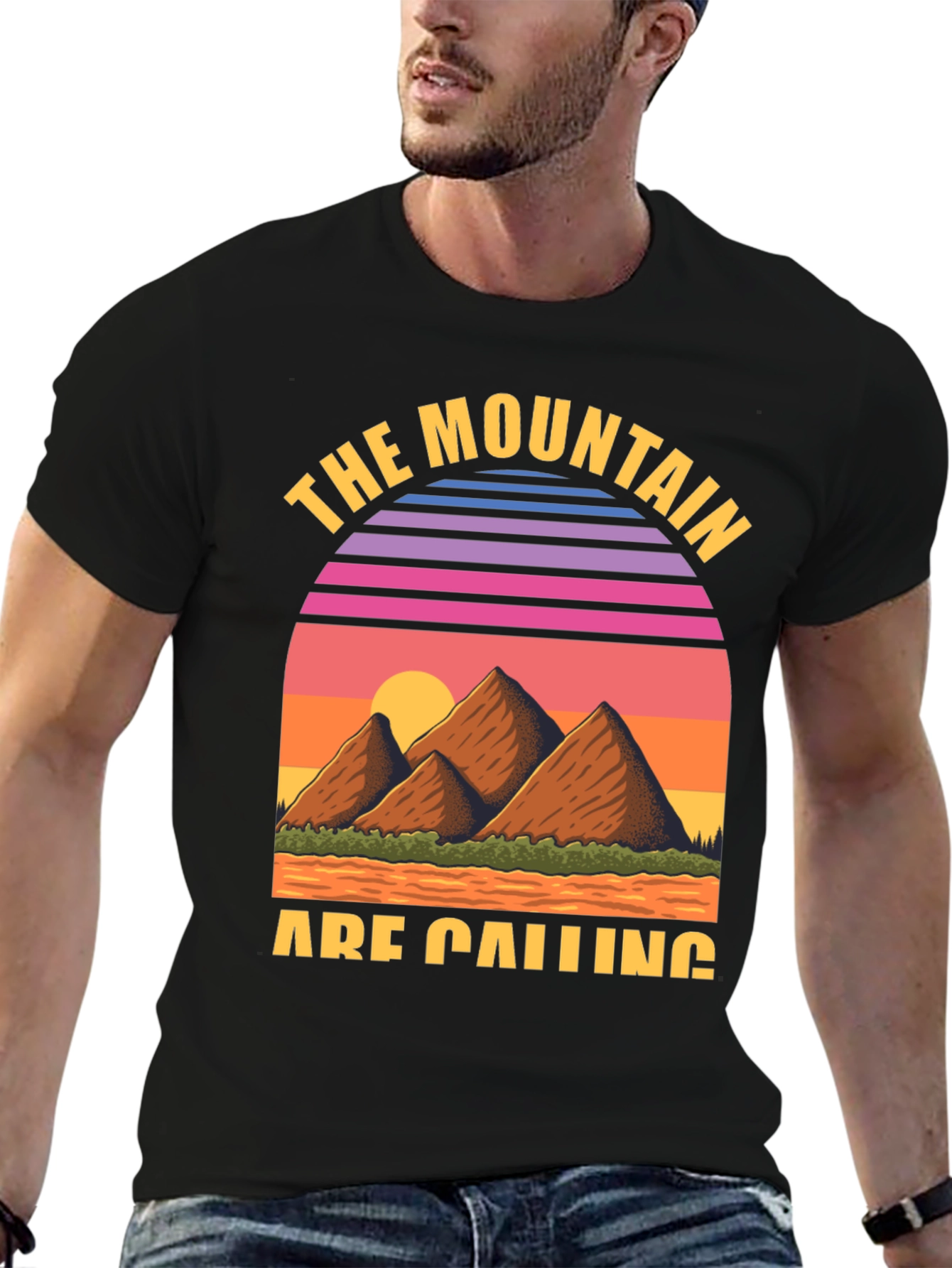 Black Mountain Calling Retro Graphic Tee view 6